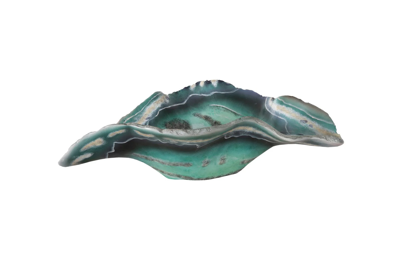 Phillips Collection Cast Onyx Fluorite Bowl, Faux Finish, Small