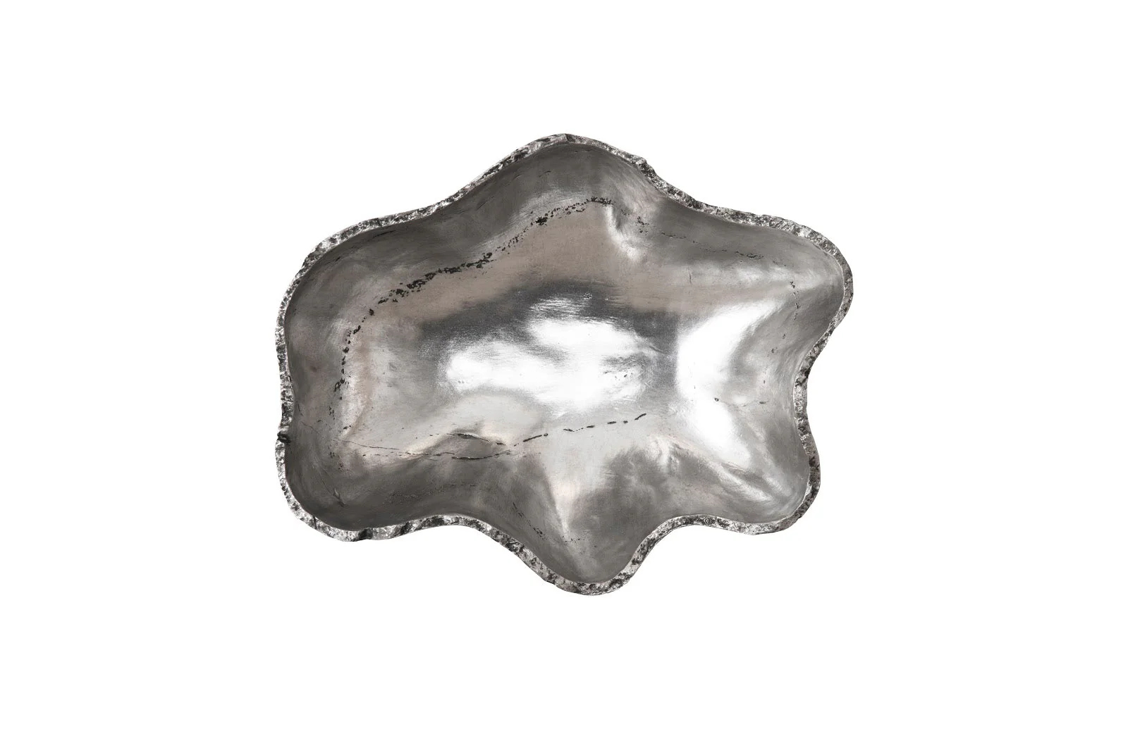 Phillips Collection Cast Onyx Wall Bowl, Silver, SM