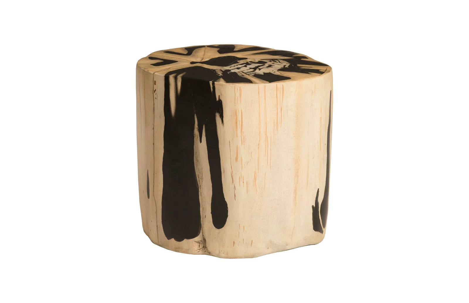 Phillips Collection Cast Petrified Wood Stool, Resin