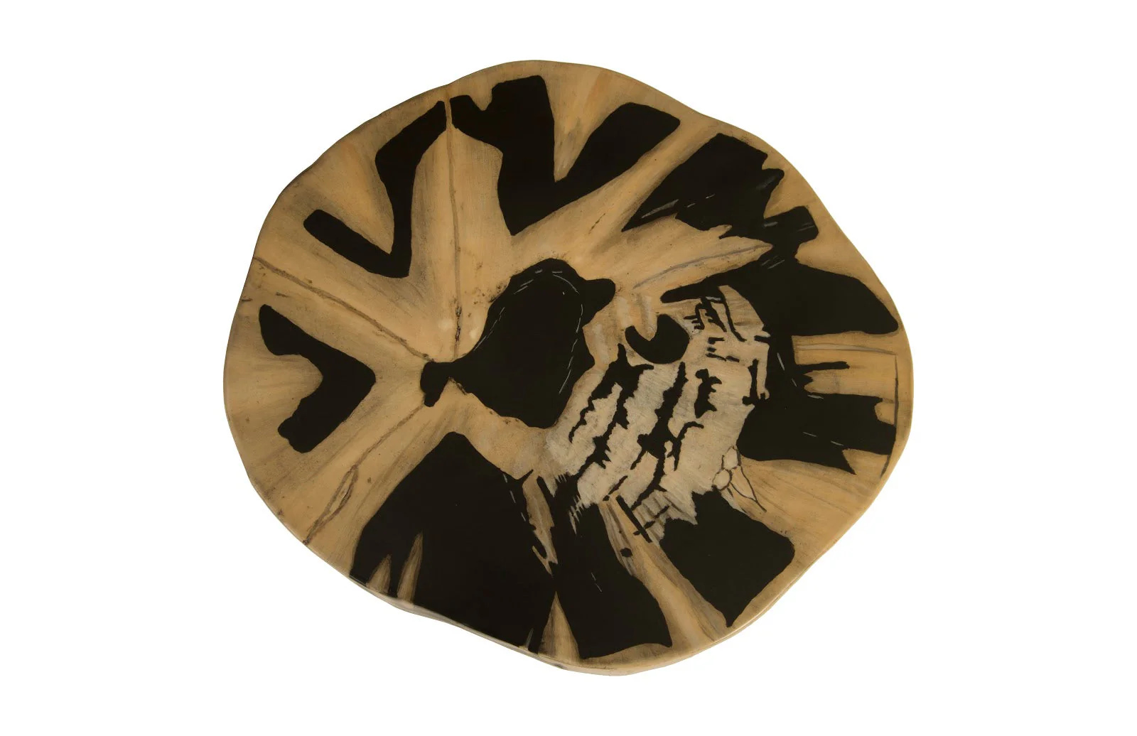 Phillips Collection Cast Petrified Wood Stool, Resin - Image 2