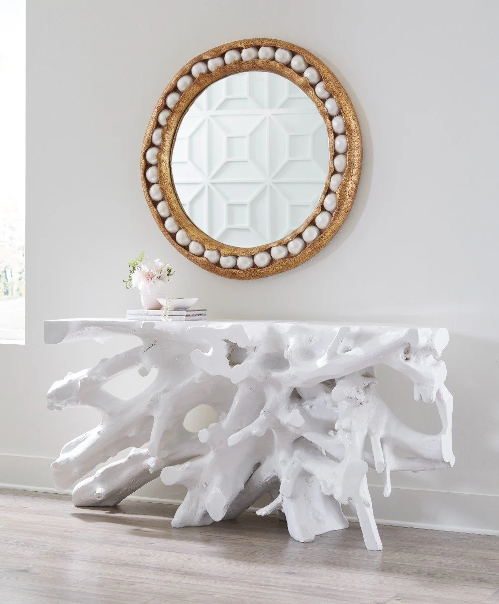 Phillips Collection Cast Root Console Table, Gel Coat White - Image 2