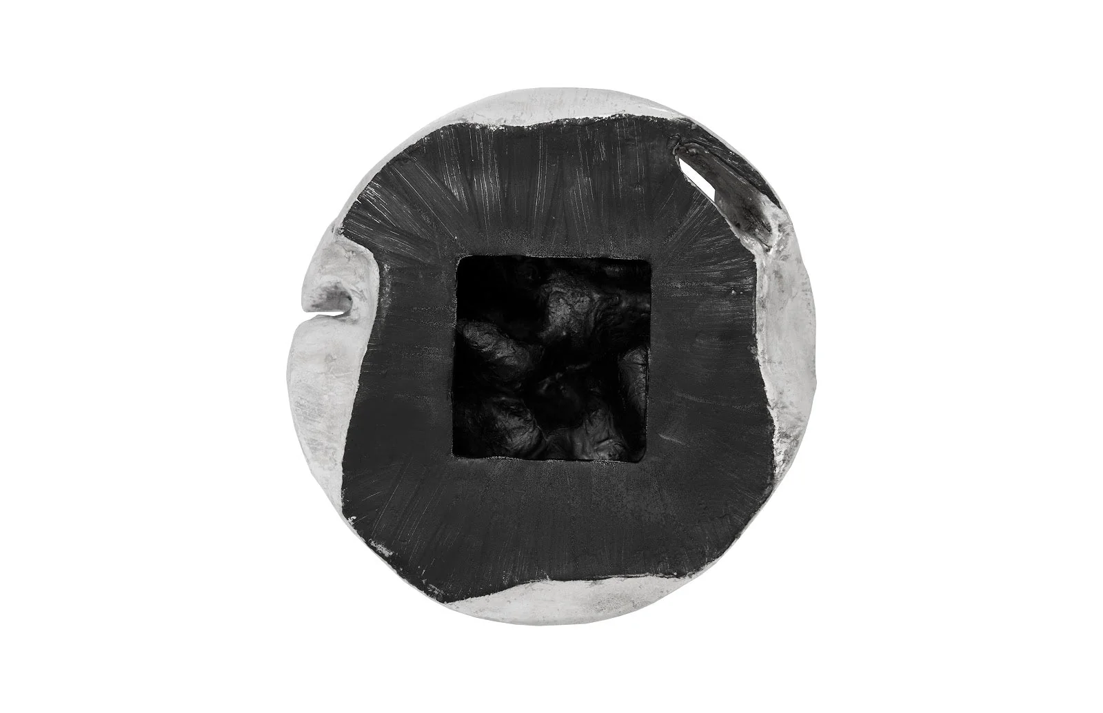 Phillips Collection Cast Root Wall Tile, Resin, Silver Leaf, Round - Image 4