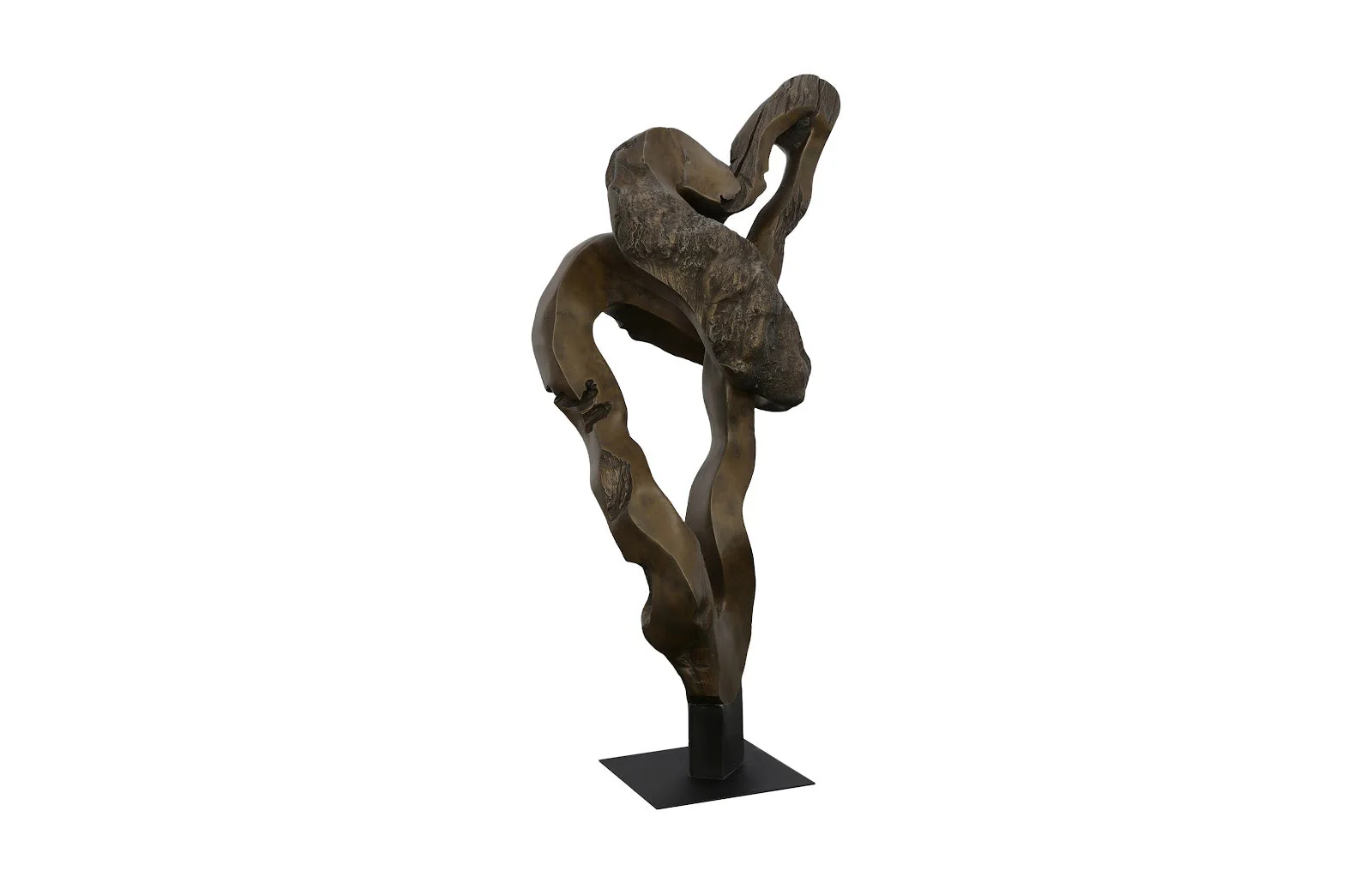 Phillips Collection Cast Teak Root Sculpture, Resin, Bronze