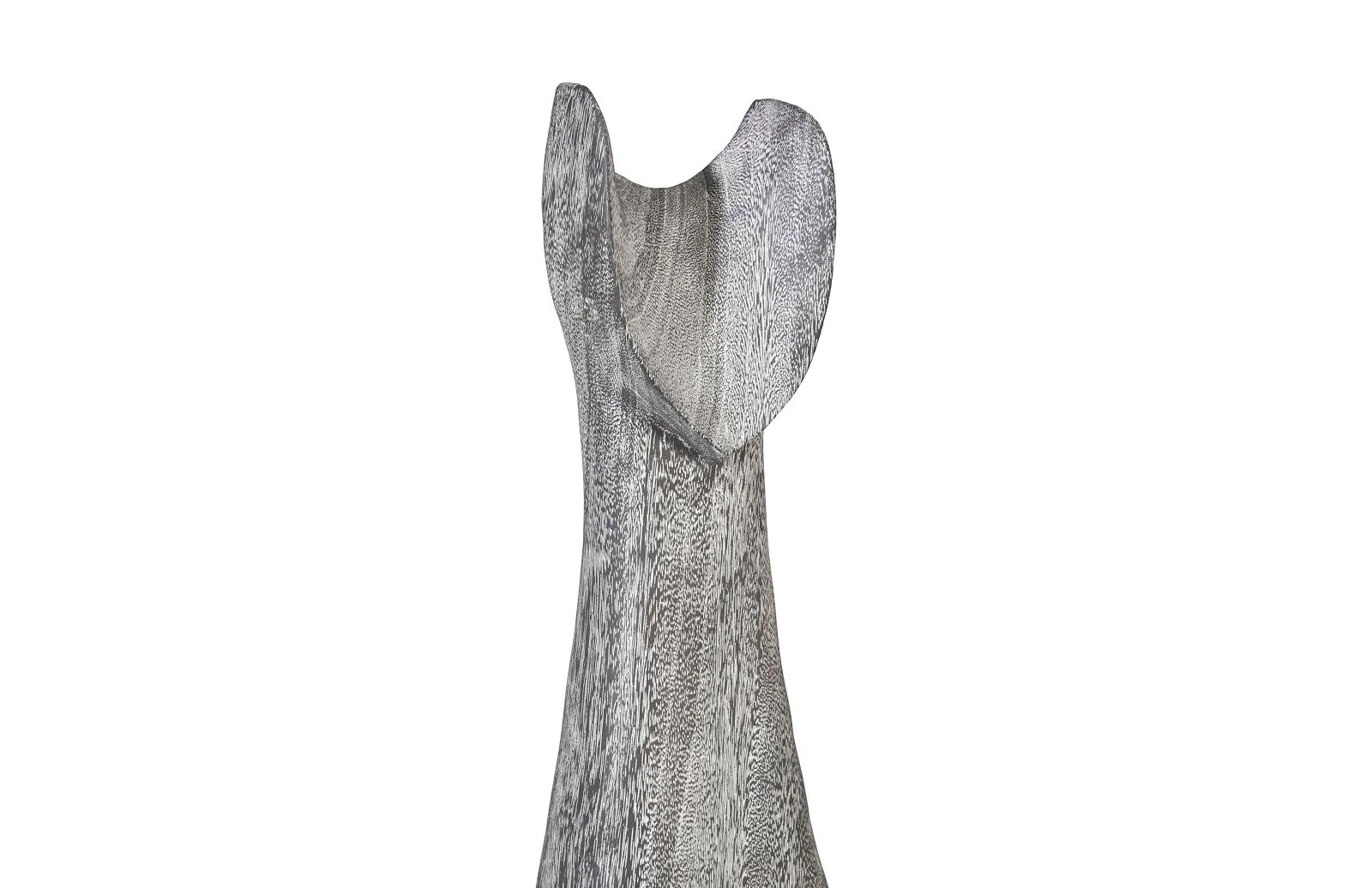 Phillips Collection Cat Sculpture, Large, Chamcha Wood, Gray Stone Finish - Image 3