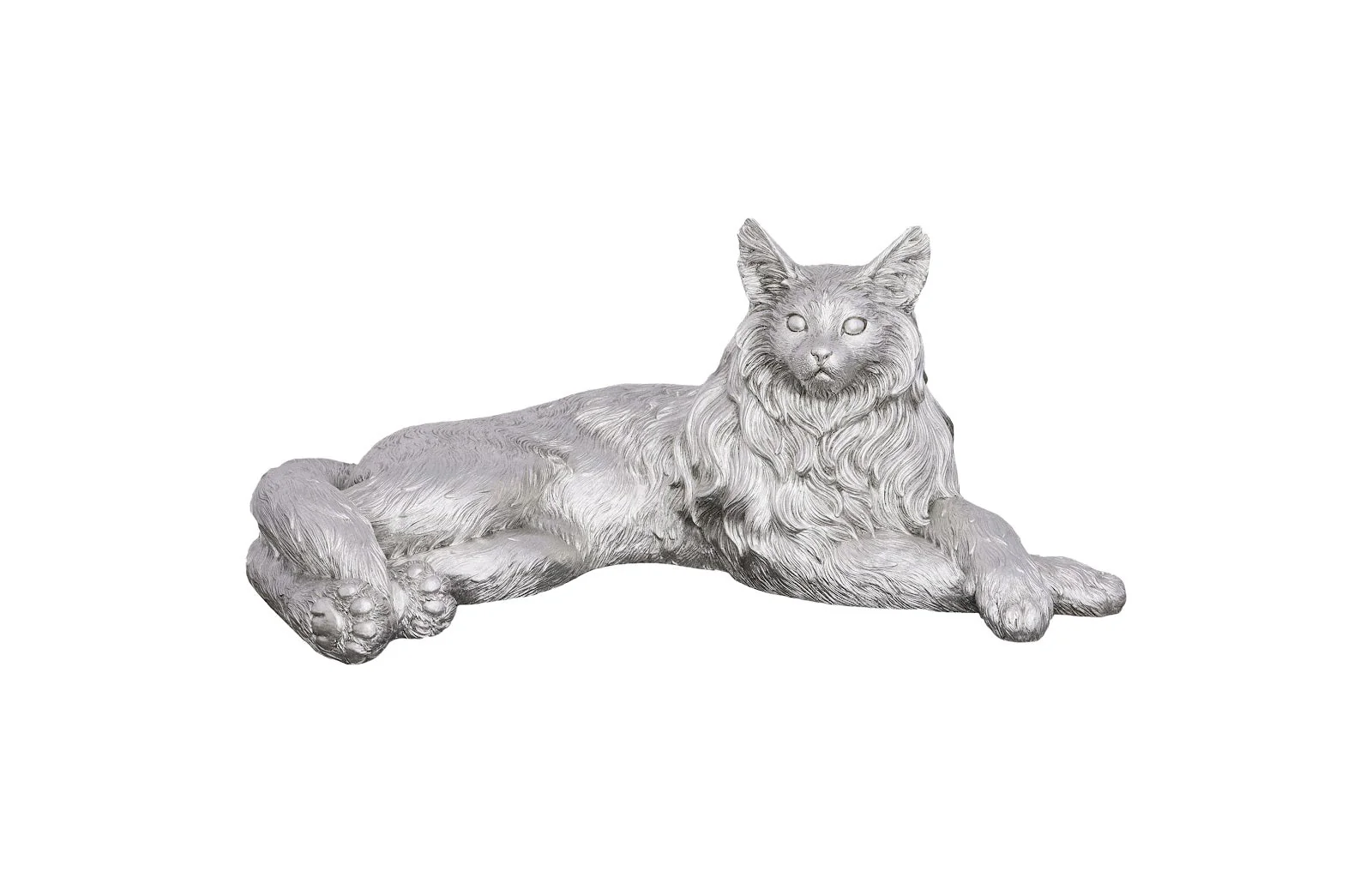 Phillips Collection Cat Sculpture, Silver Leaf