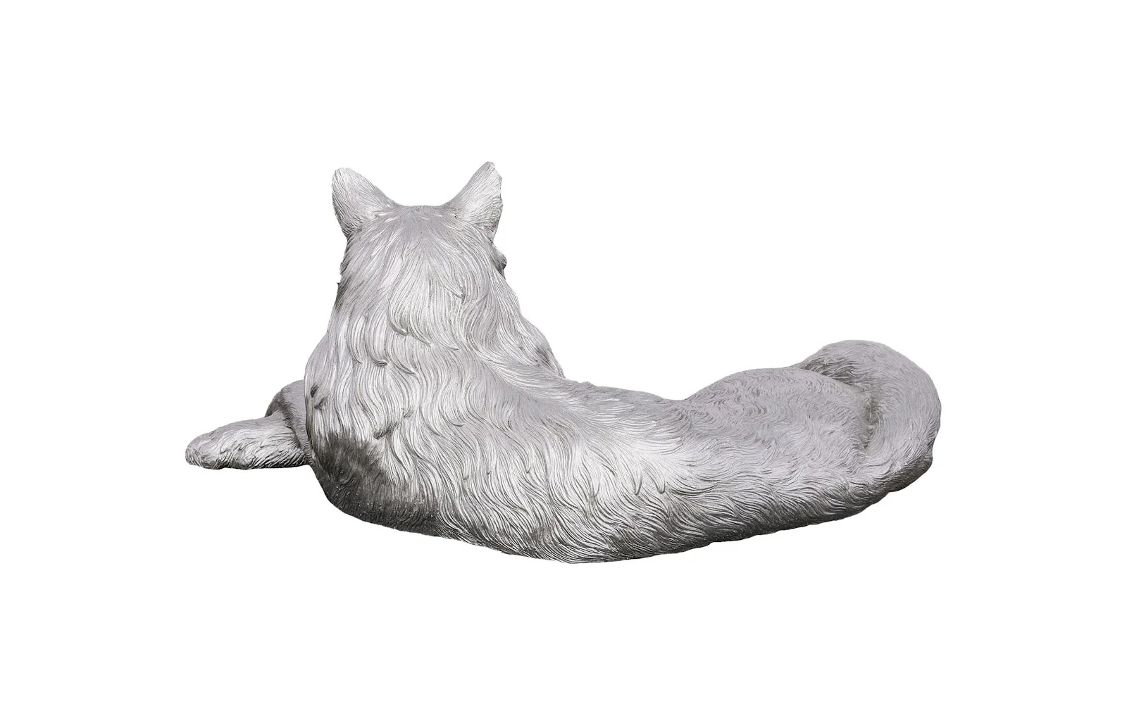 Phillips Collection Cat Sculpture, Silver Leaf - Image 2