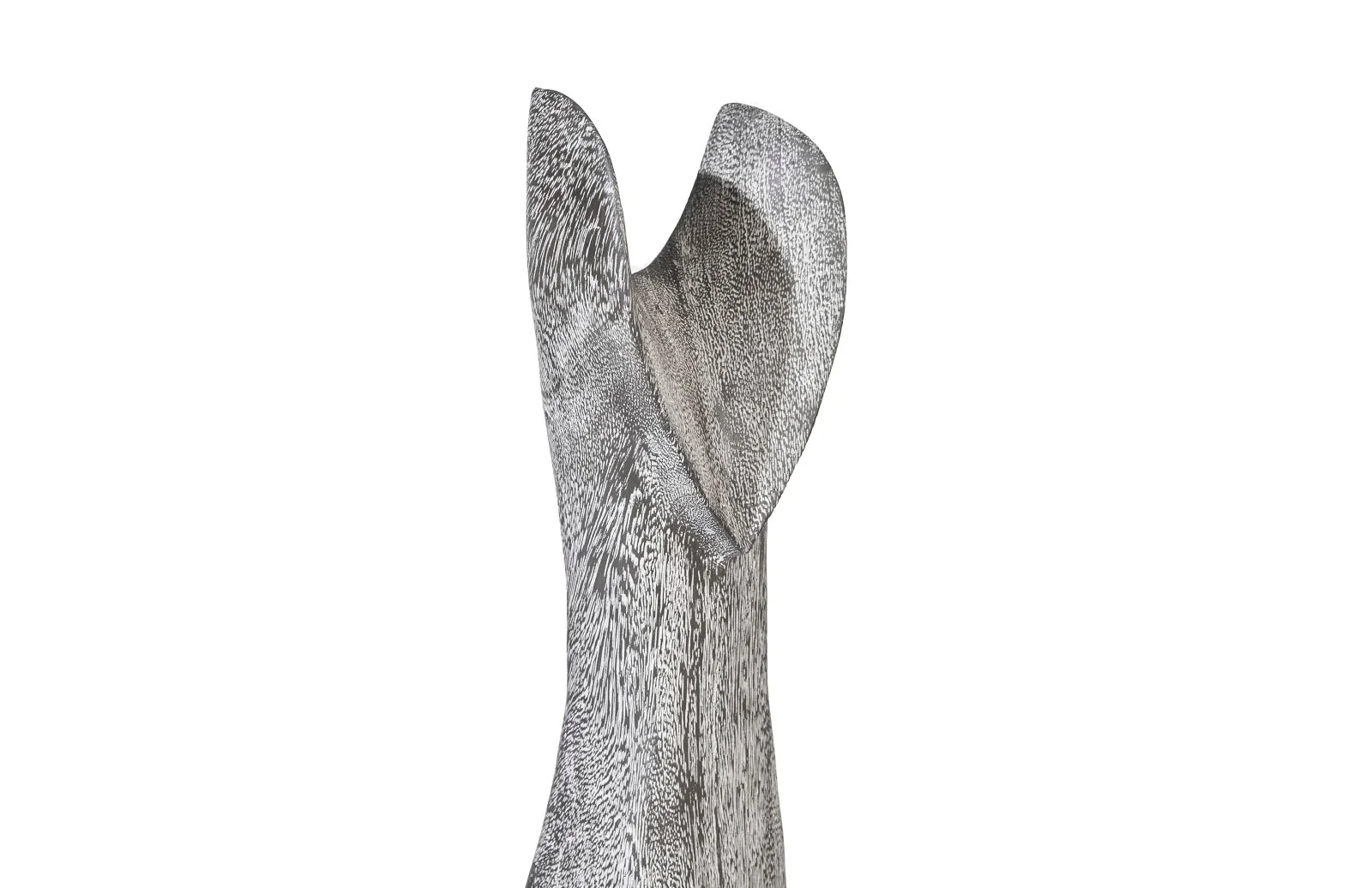 Phillips Collection Cat Sculpture, Small, Chamcha Wood, Gray Stone Finish - Image 3