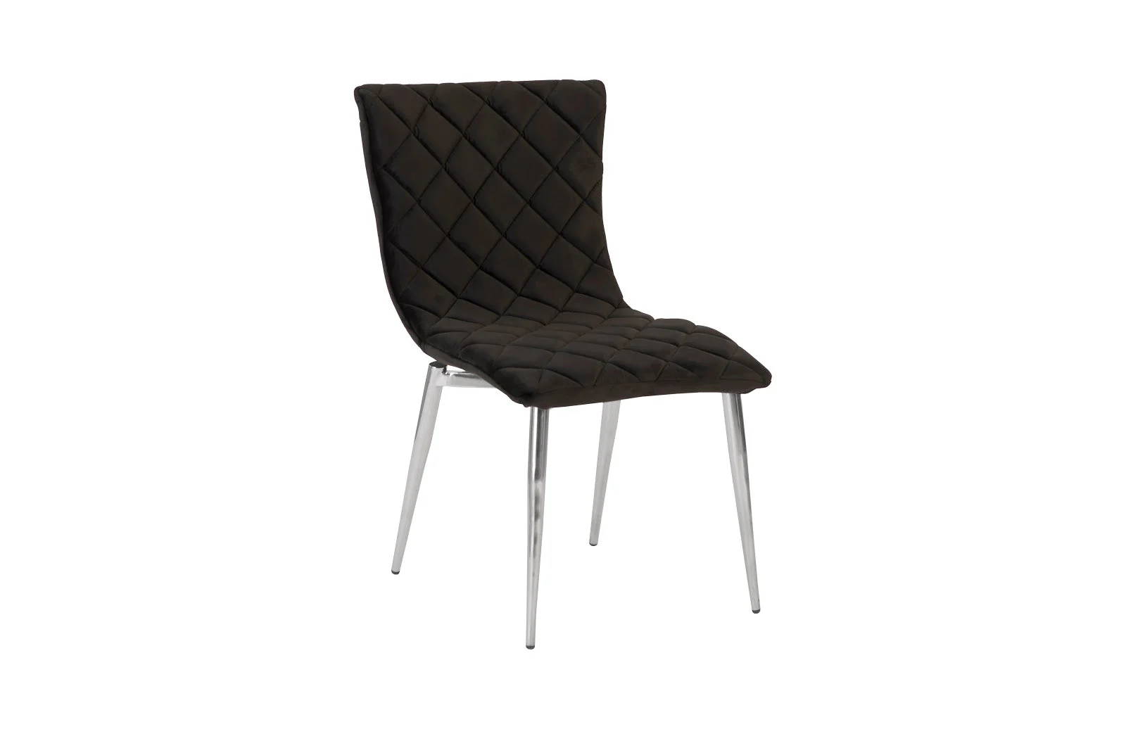Phillips Collection Cayman Dining Chair, Black, Stainless Steel Legs