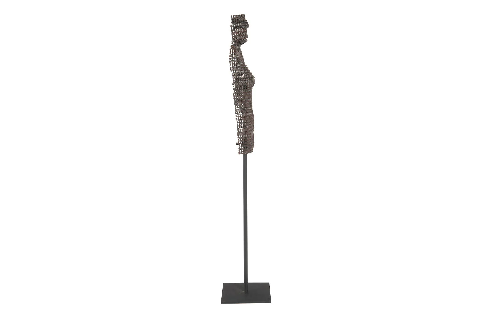 Phillips Collection Chain Bust Sculpture on Stand - Image 3