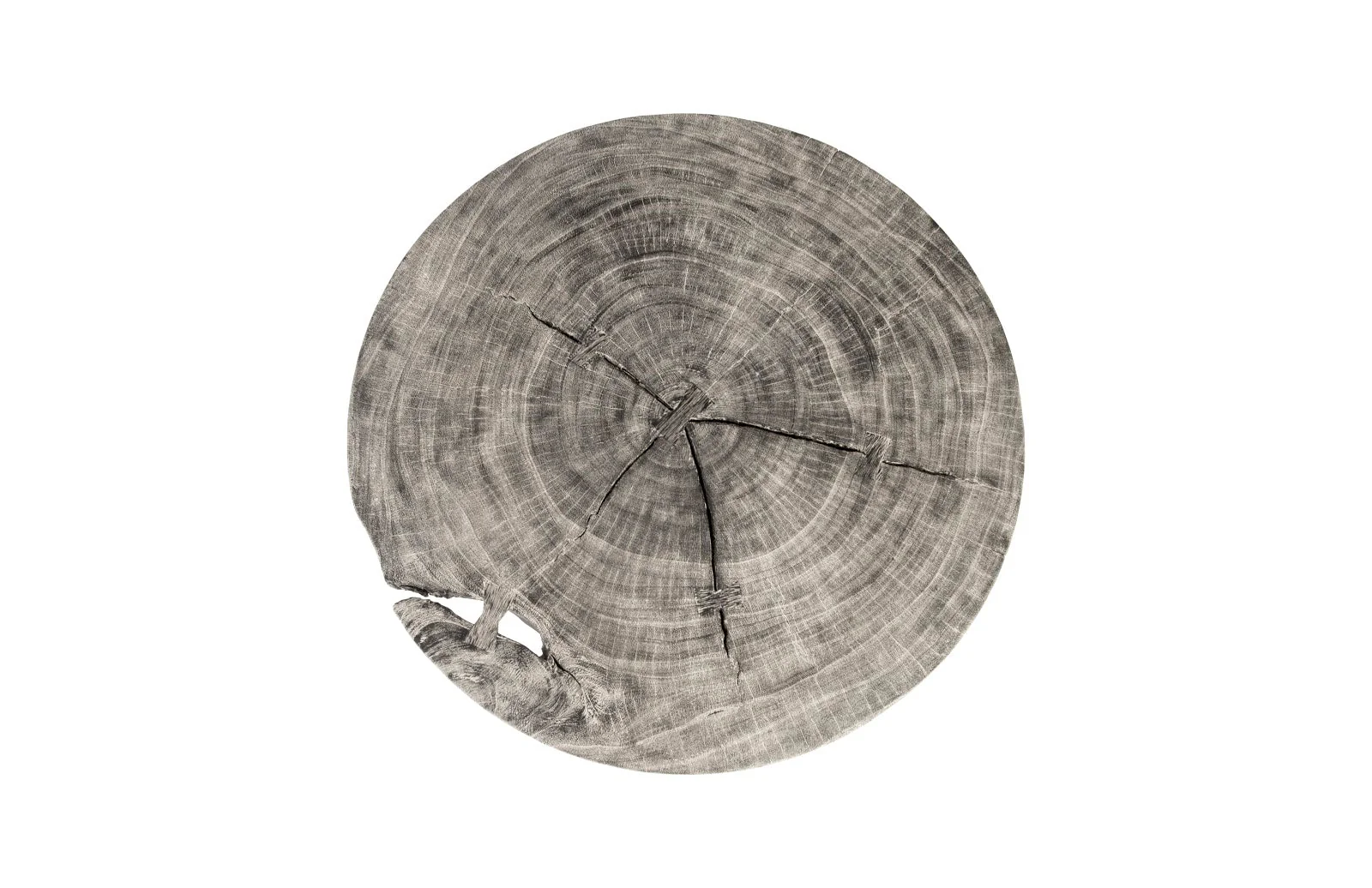 Phillips Collection Chuleta Bar Table on Black Metal Base, Chamcha Wood, Gray Stone - Image 3
