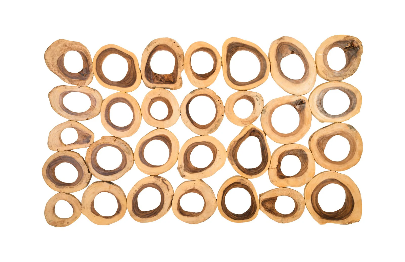 Phillips Collection Chuleta Rings Wall Art, Chamcha Wood, Rectangular