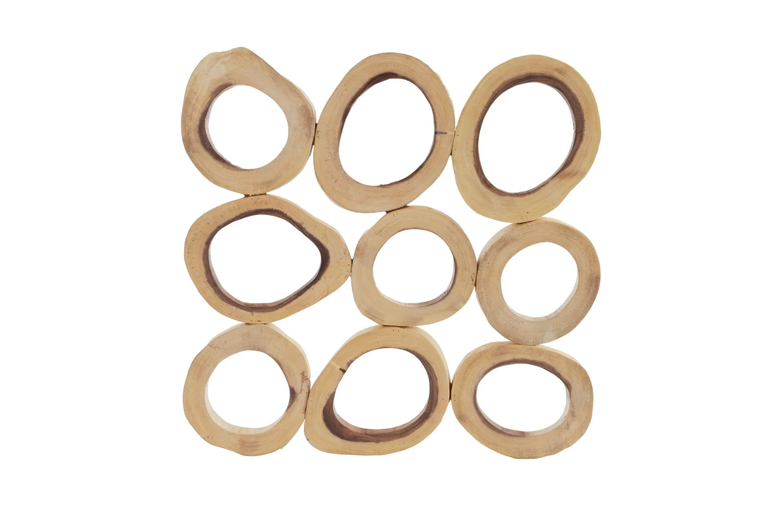 Phillips Collection Chuleta Rings Wall Art, Chamcha Wood, Square, SM