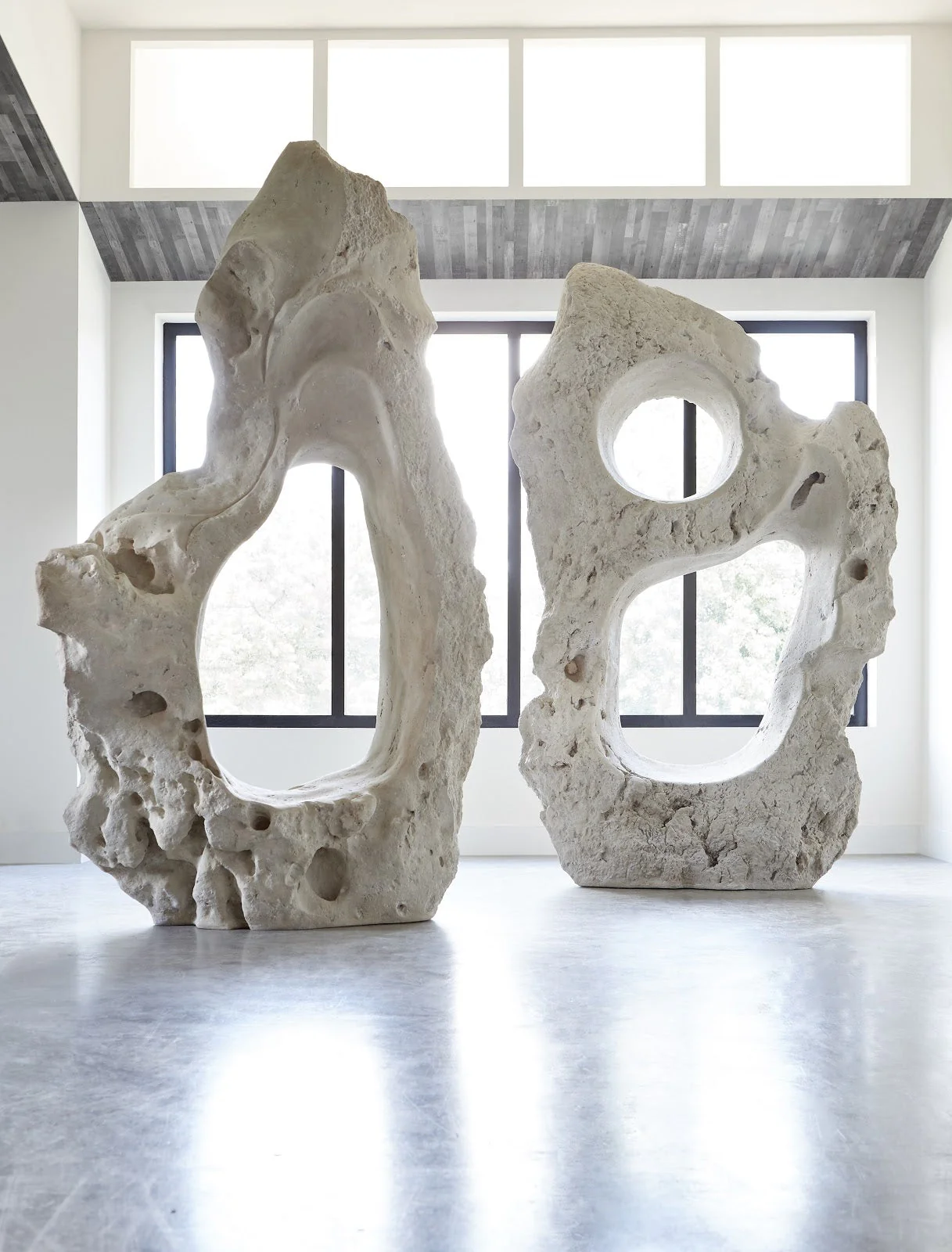 Phillips Collection Colossal Cast Stone Sculpture, Double Hole, Roman Stone - Image 3