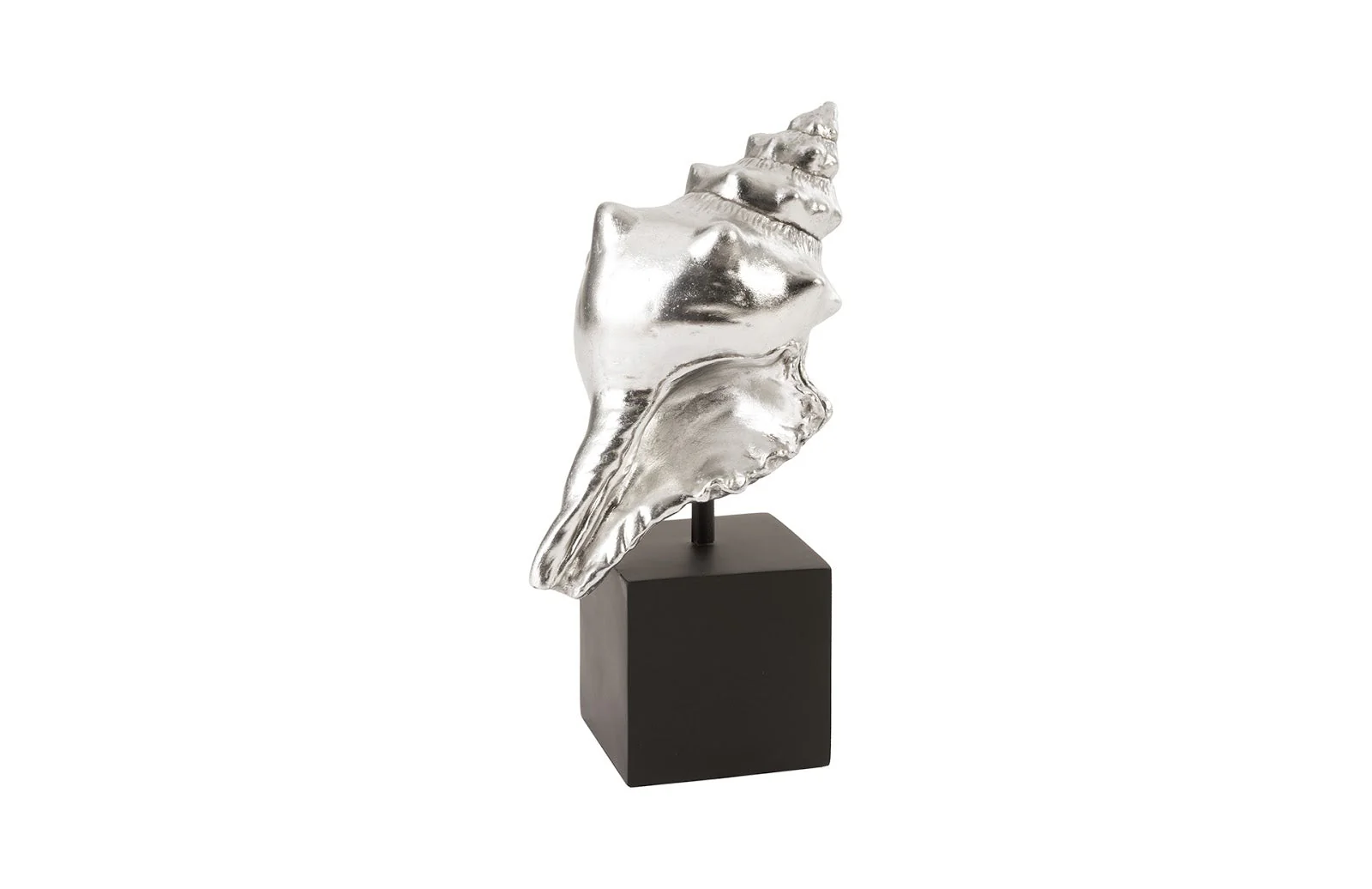 Phillips Collection Conch Table Sculpture, Silver Leaf