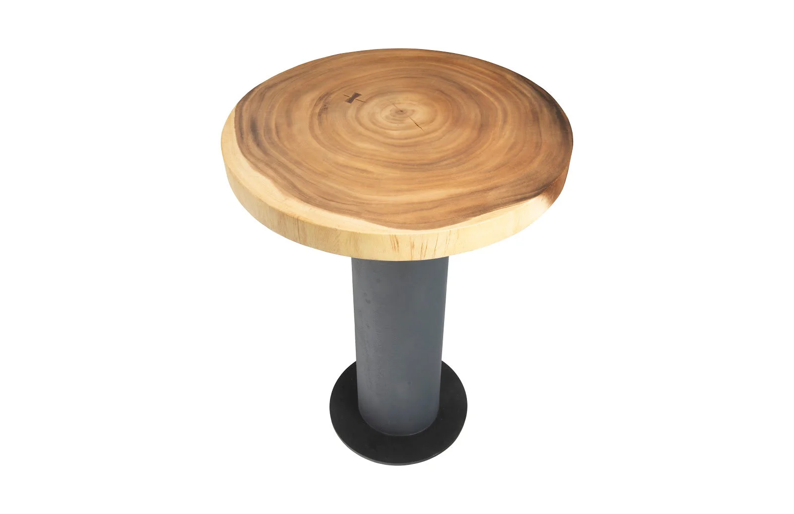 Phillips Collection Concrete Bar Table, Chamcha Wood Top - Image 5