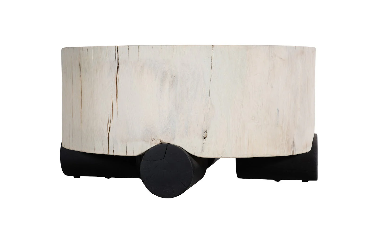 Phillips Collection Core Coffee Table, Black Base, Bleached - Image 3