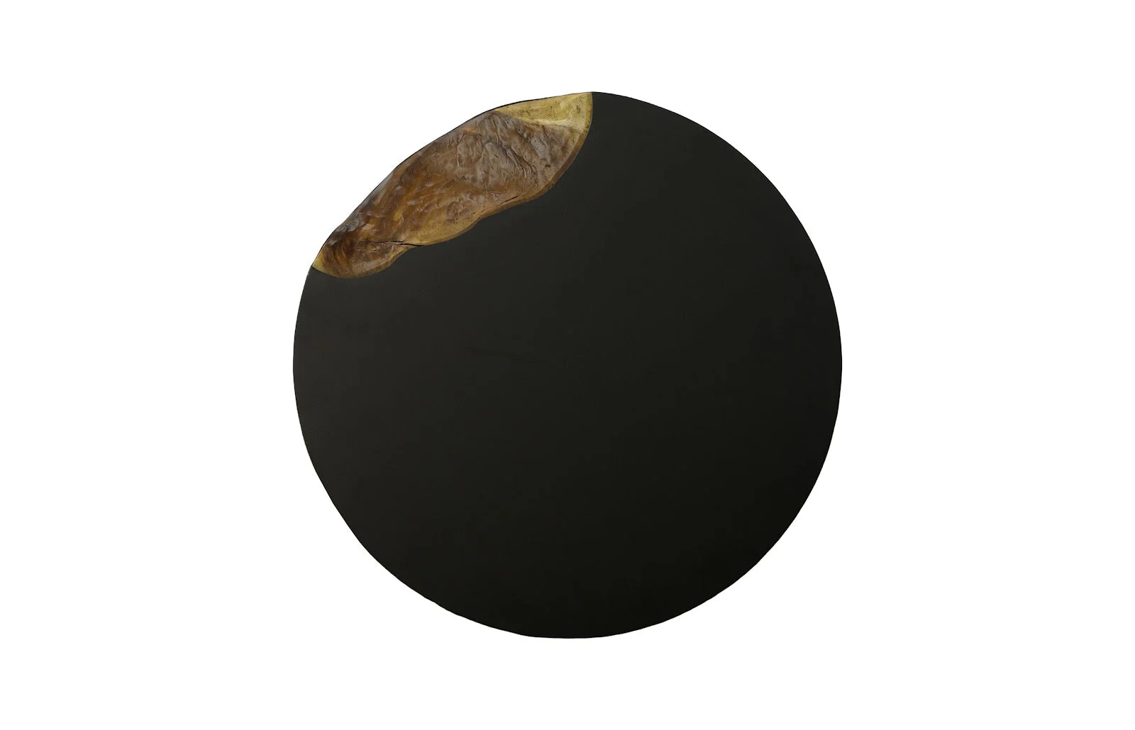 Phillips Collection Cornered Coffee Table, Natural, Iron, Round - Image 4
