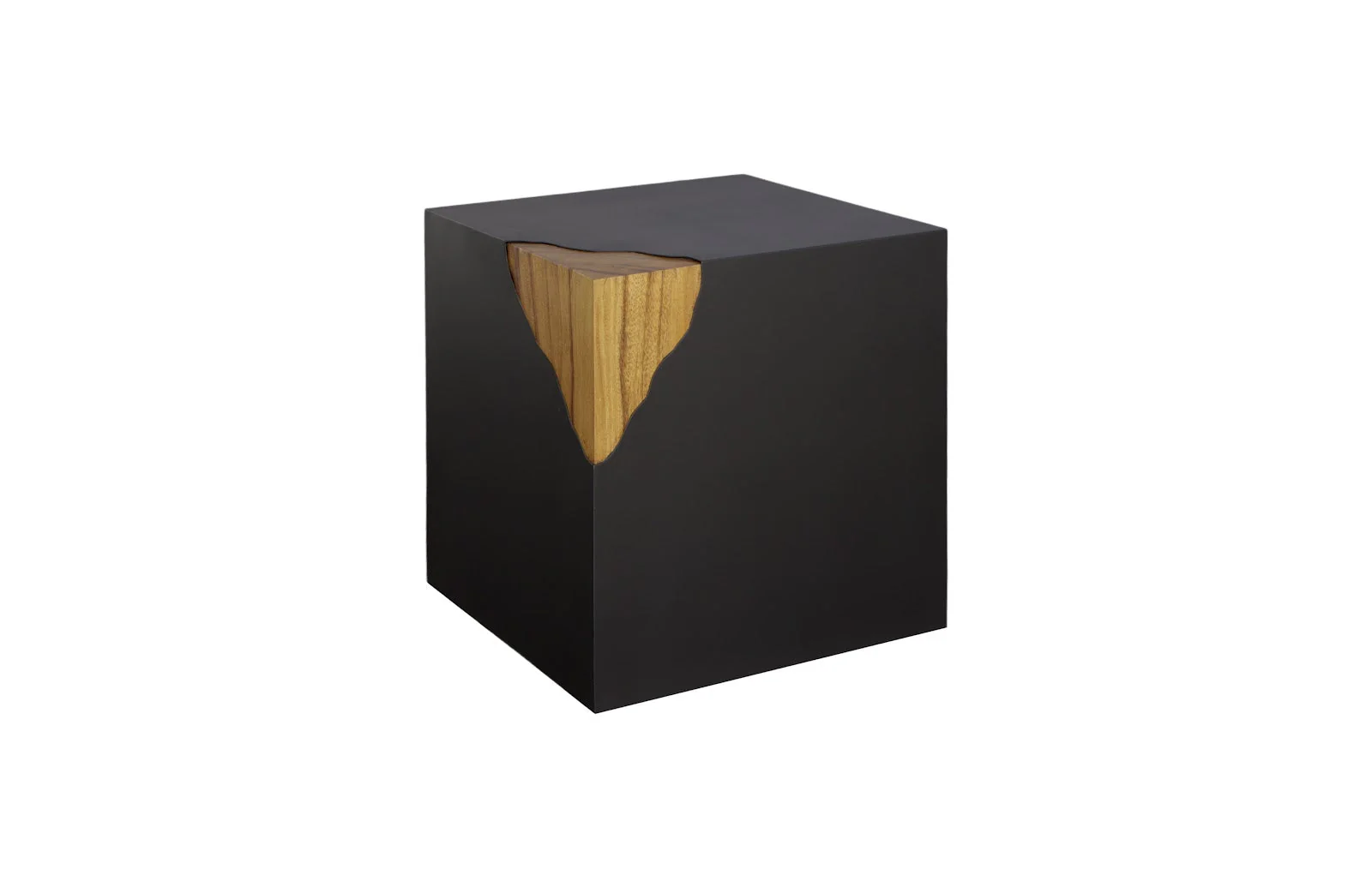 Phillips Collection Cornered Side Table, Natural, Iron