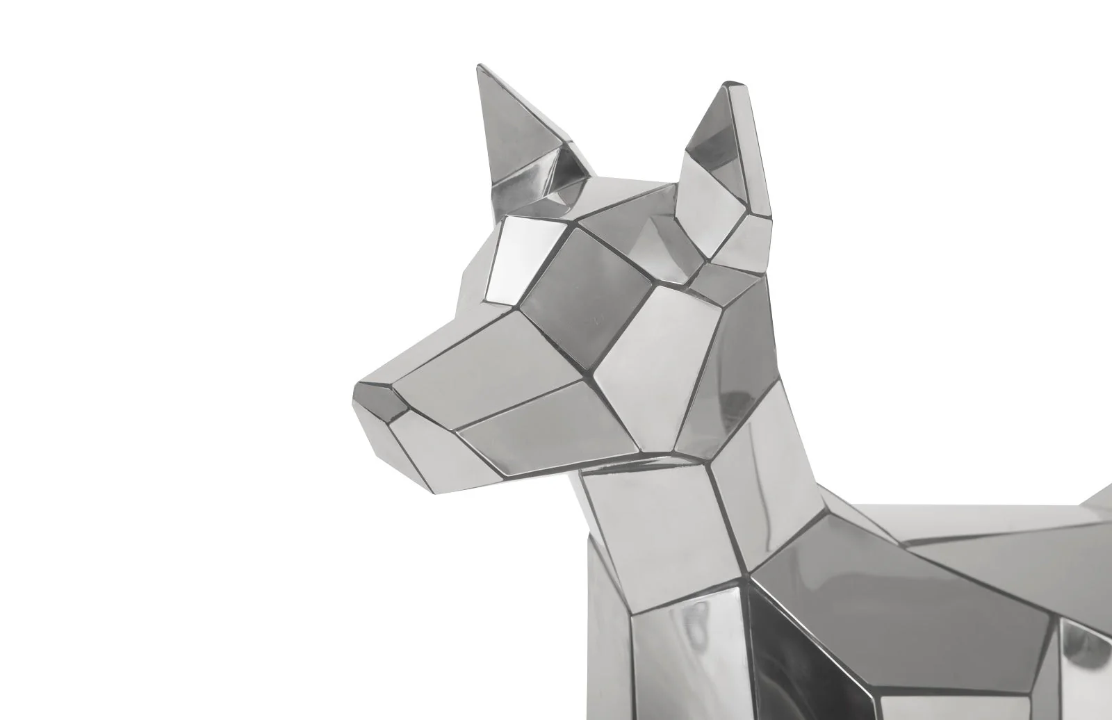 Phillips Collection Crazy Cut Dog, Stainless Steel, Silver - Image 3
