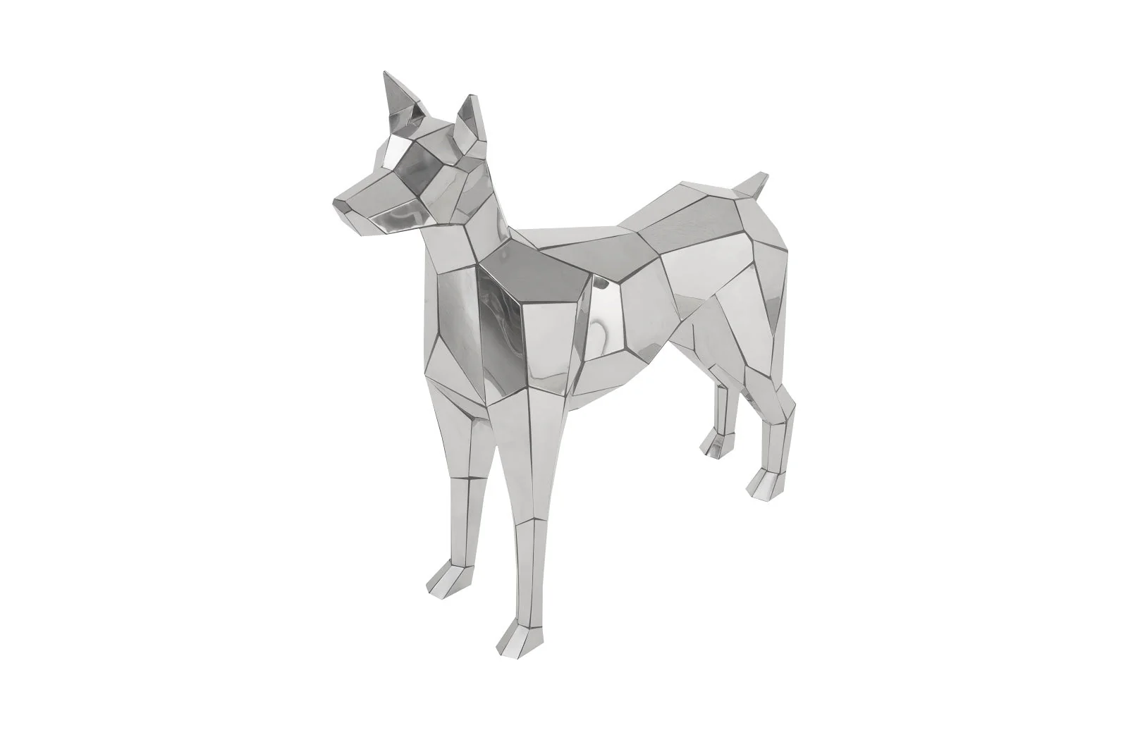 Phillips Collection Crazy Cut Dog, Stainless Steel, Silver - Image 5