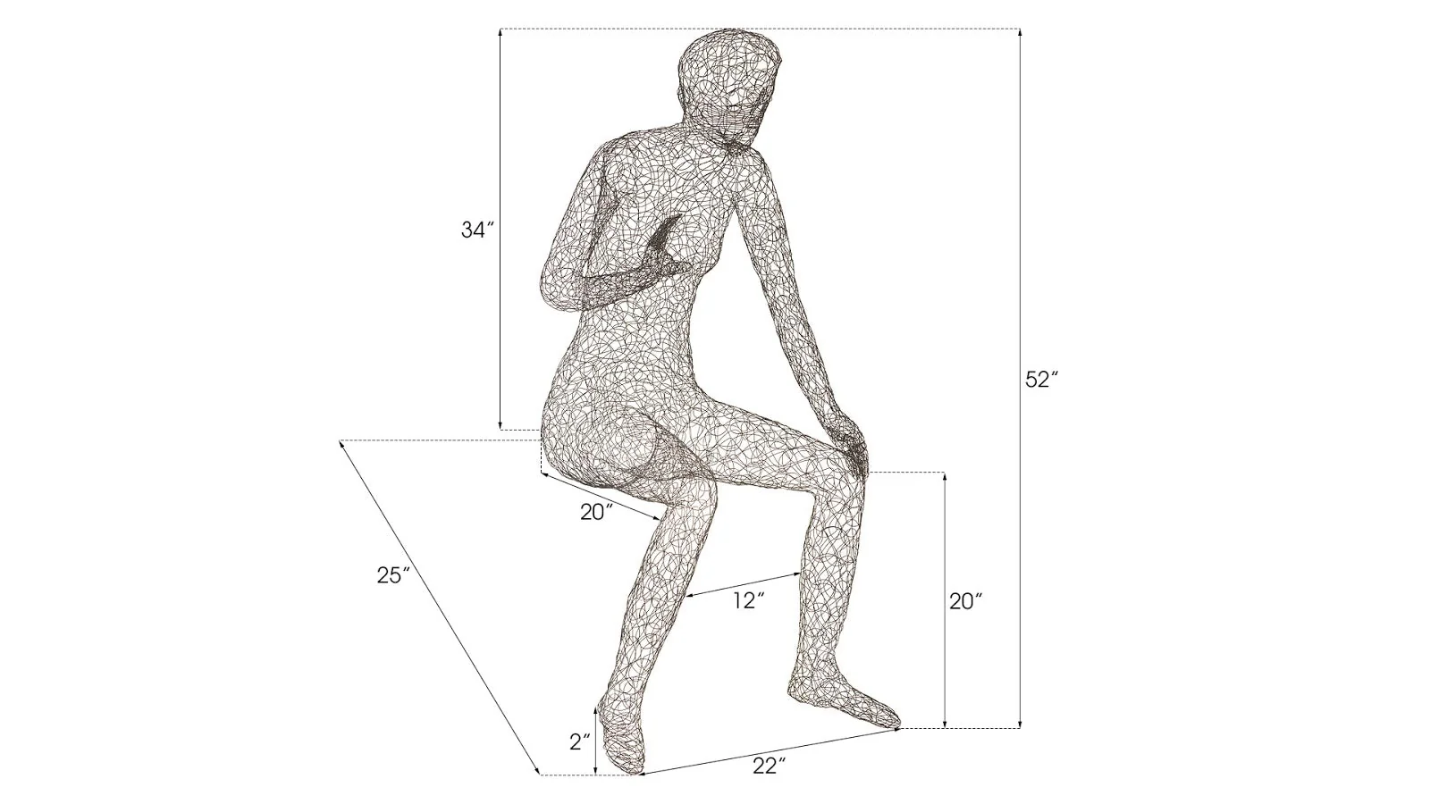 Phillips Collection Crazy Wire Lounging Female - Image 5