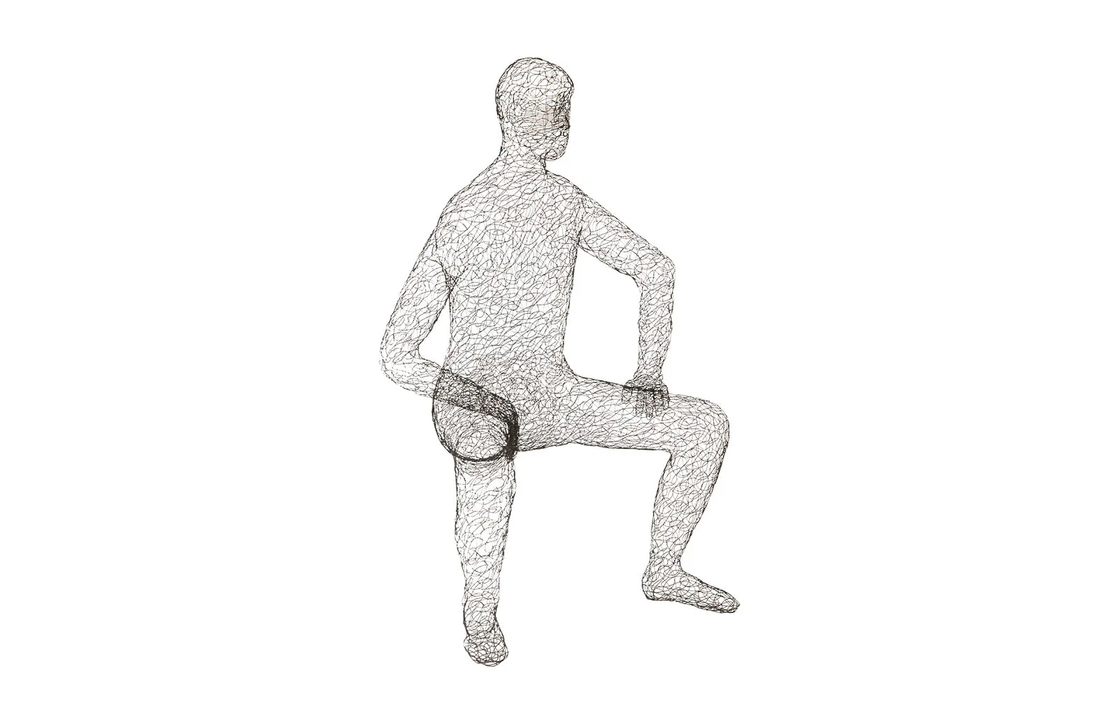 Phillips Collection Crazy Wire Lounging Male