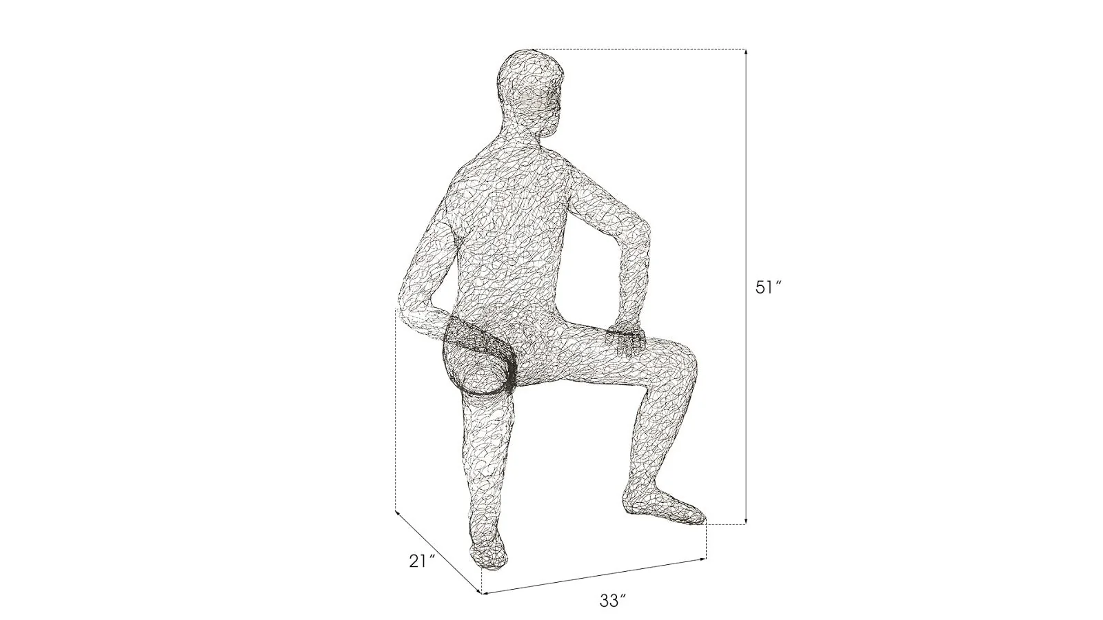 Phillips Collection Crazy Wire Lounging Male - Image 6
