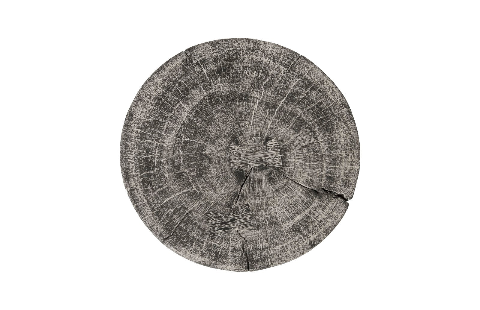 Phillips Collection Curved Wood Stool, Thin, Gray Stone - Image 3