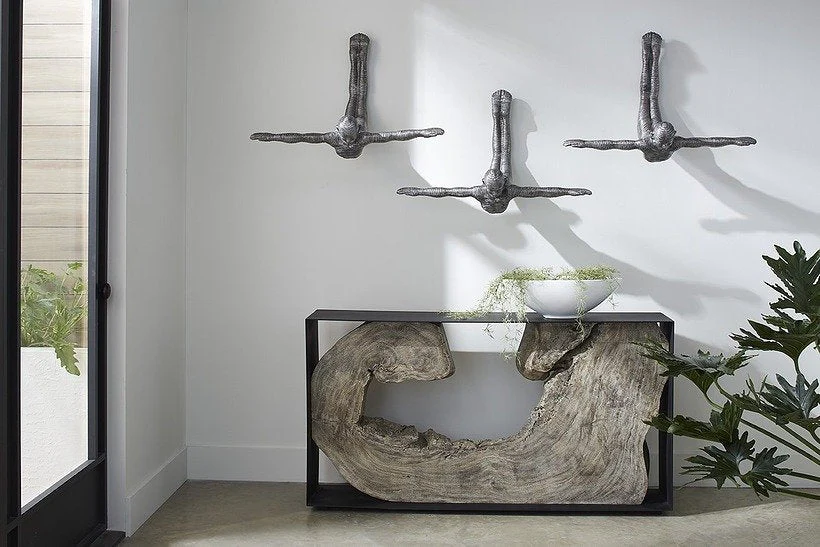 Phillips Collection Diving Wall Sculpture, Aluminum, Small - Image 3