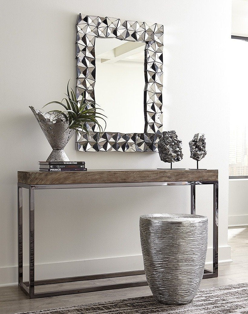 Phillips Collection Divot Mirror, Stainless Steel - Image 2