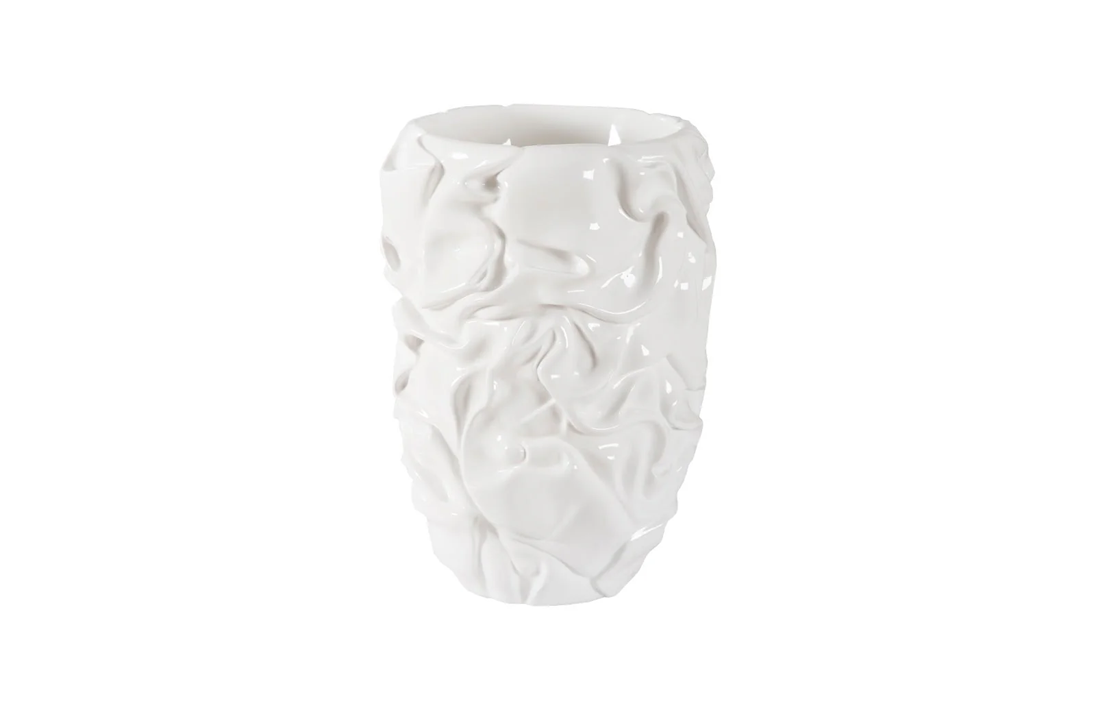 Phillips Collection Drape Planter, Gel Coat White