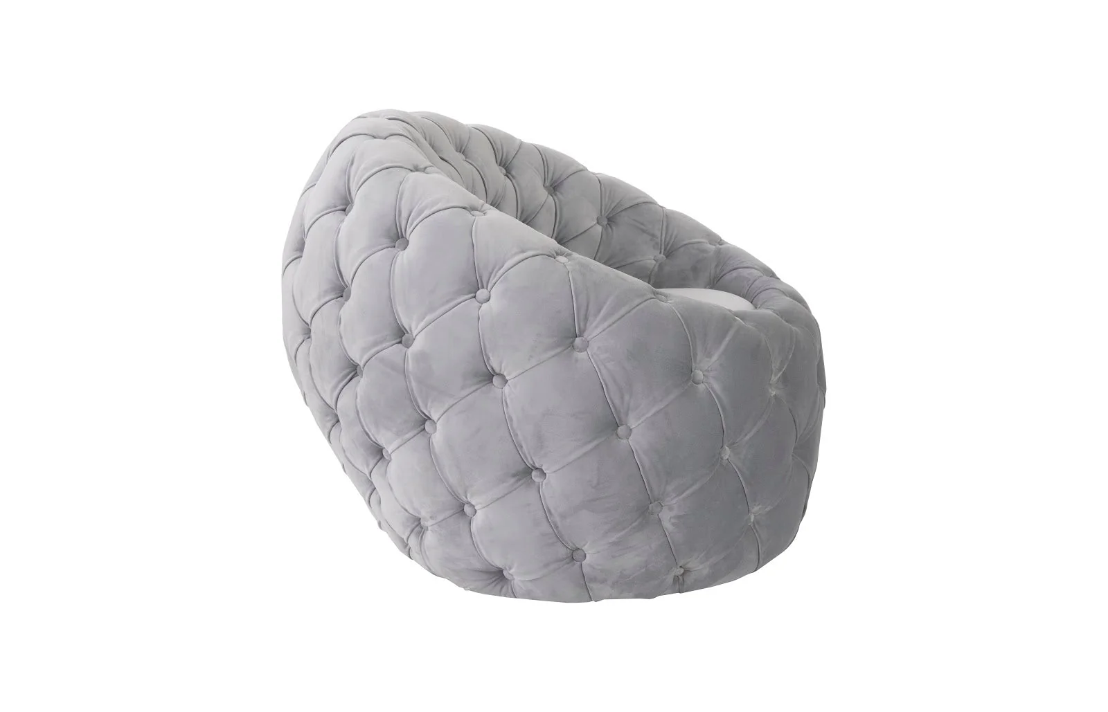 Phillips Collection Egg Chair, Cool Gray Velvet Fabric - Image 3