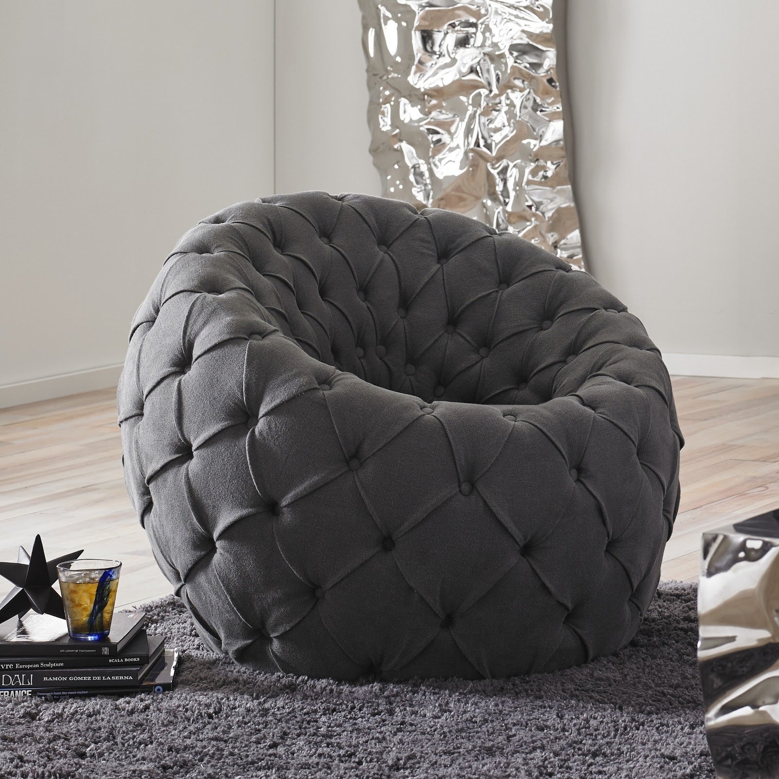 Phillips Collection Egg Chair, Ramie Gray - Image 7