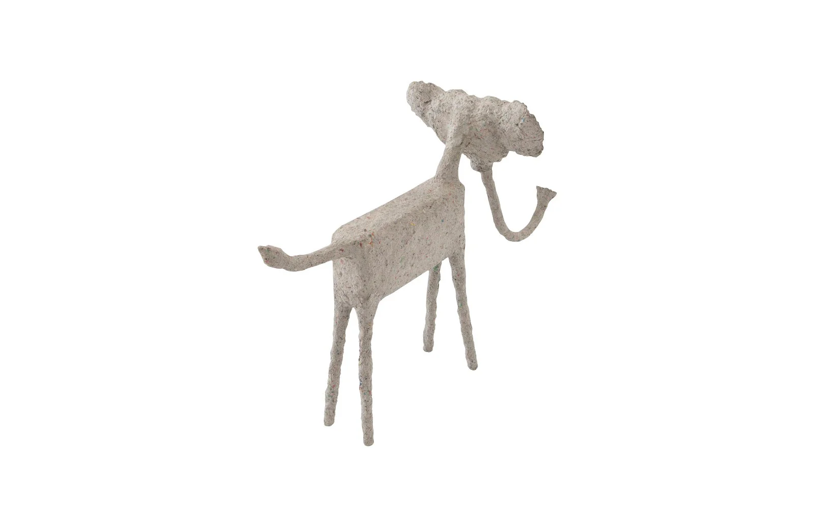 Phillips Collection Elephant, Sculpted Animal, Trunk Down, Paper Mache - Image 3