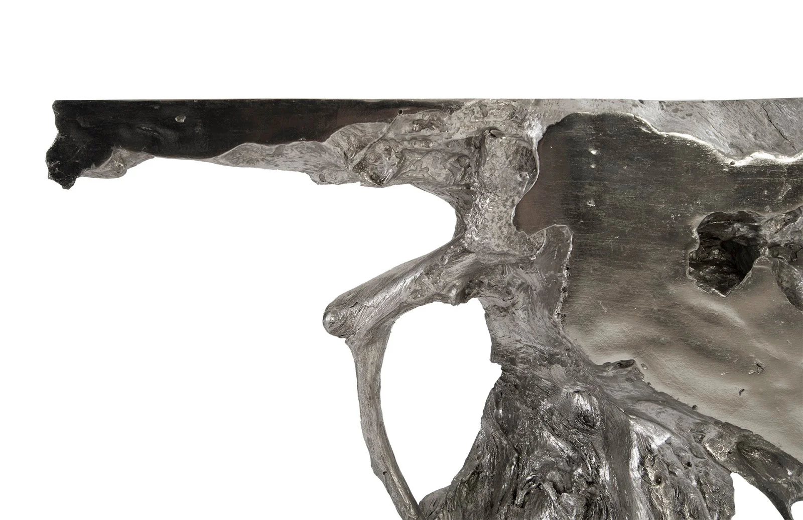 Phillips Collection Eli Freeform Console Table, Silver Leaf - Image 3
