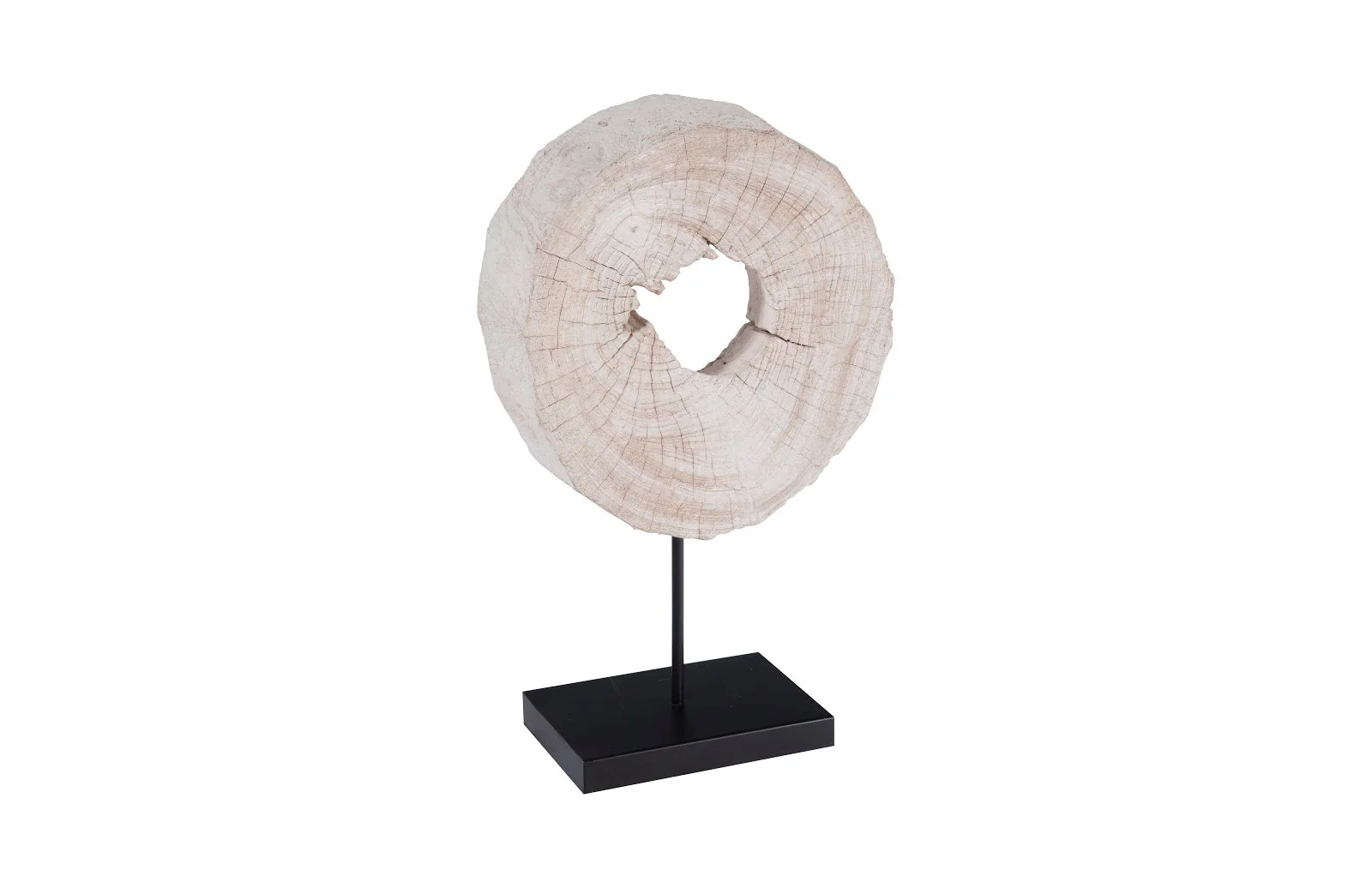Phillips Collection Eroded Wood Circle Sculpture on Stand , Assorted - Image 2