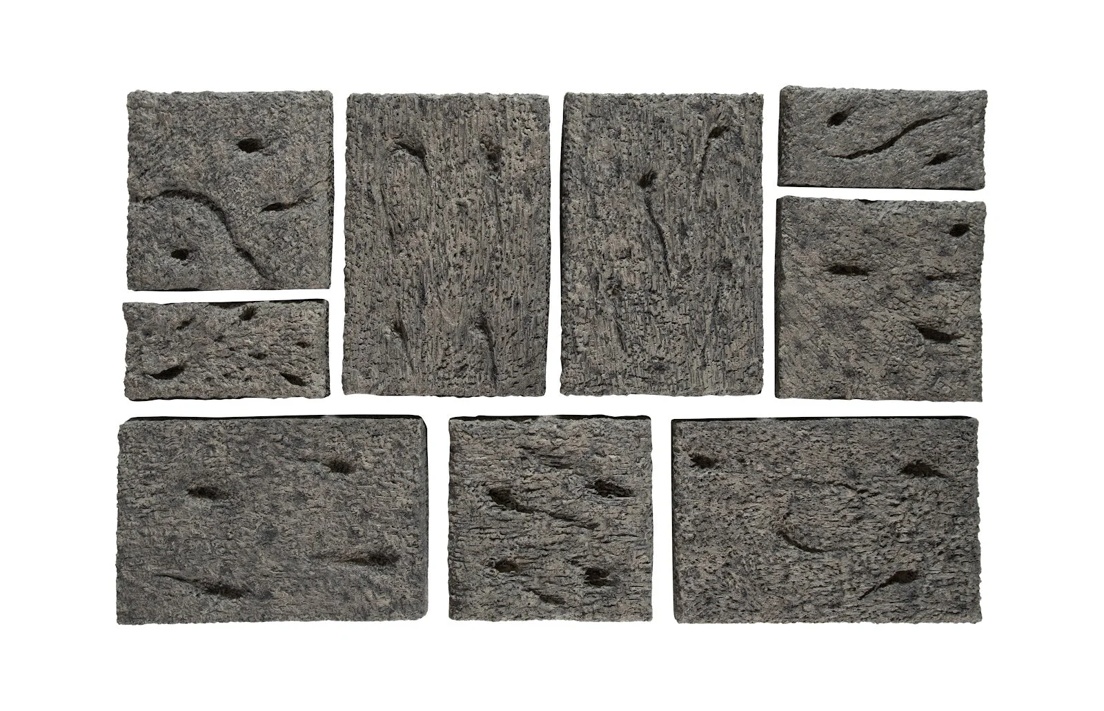 Phillips Collection Etched Rock Puzzle Wall Tiles, Set of 9