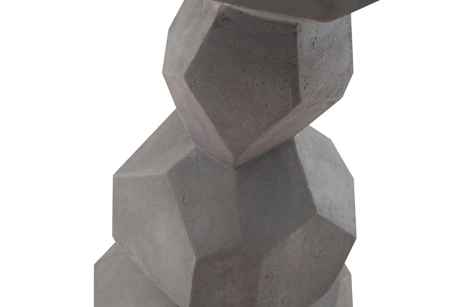 Phillips Collection Faceted Rock Column Sculpture, Gray - Image 2