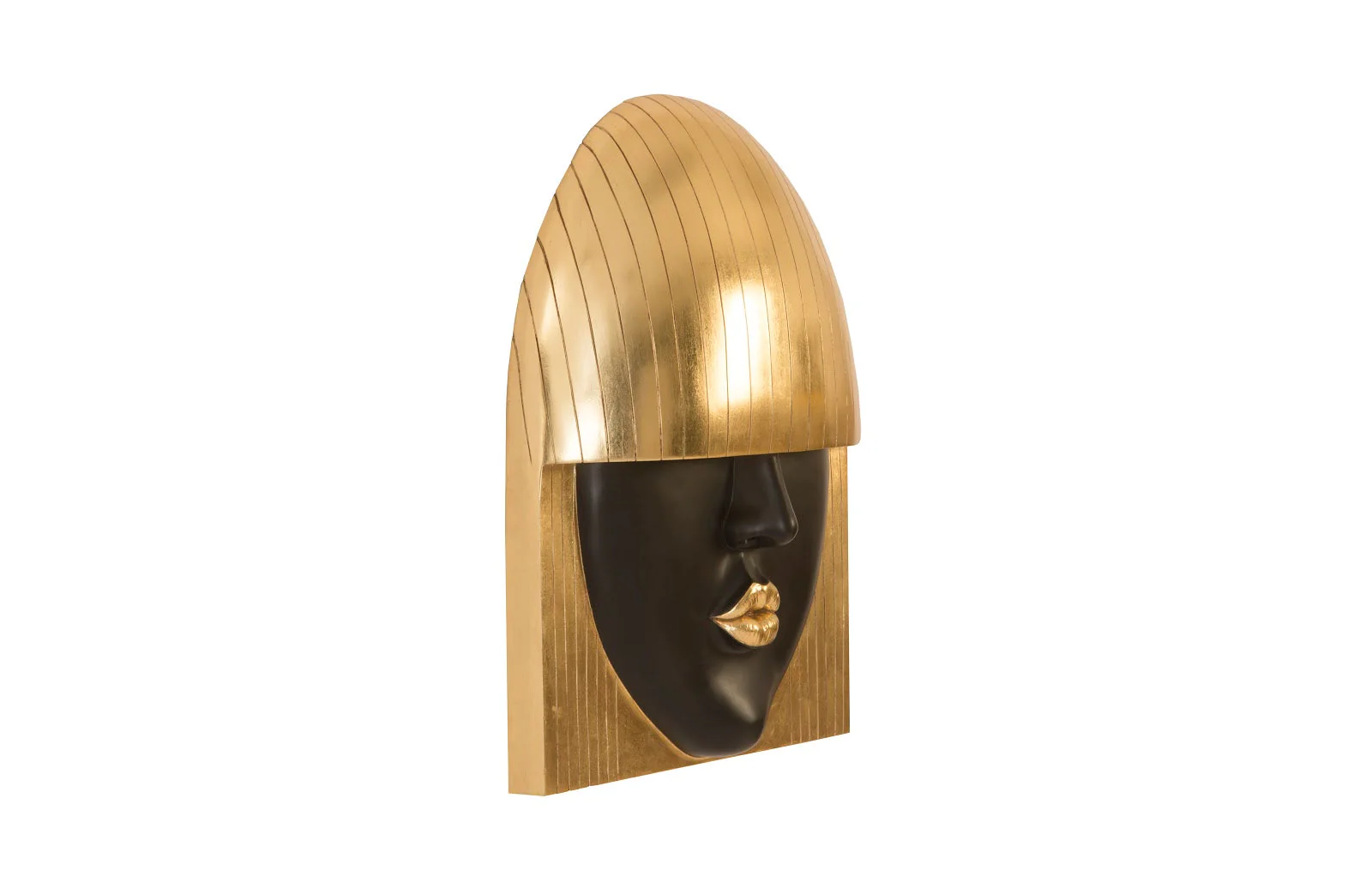 Phillips Collection Fashion Faces Wall Art, Large, Kiss, Black and Gold Leaf - Image 6
