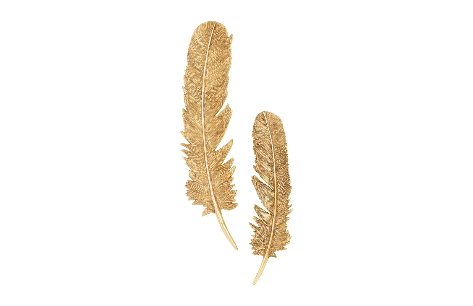 Phillips Collection Feathers Wall Art, Large, Gold Leaf, Set of 2