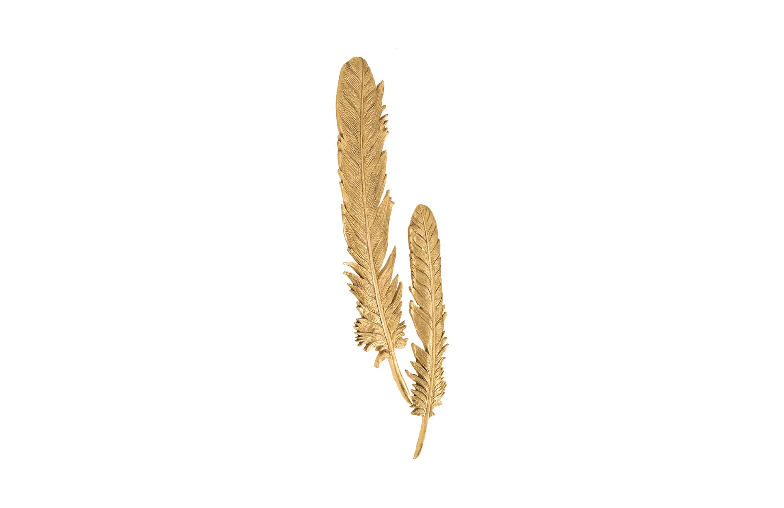 Phillips Collection Feathers Wall Art, Small, Gold Leaf, Set of 2 - Image 2