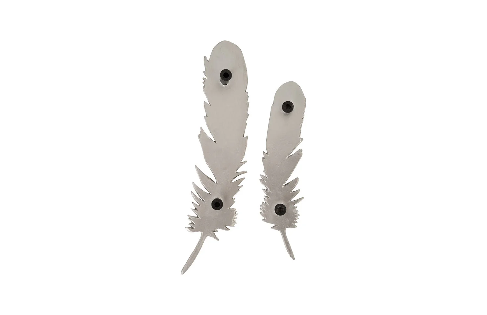 Phillips Collection Feathers Wall Art, Small, Silver Leaf, Set of 2 - Image 3