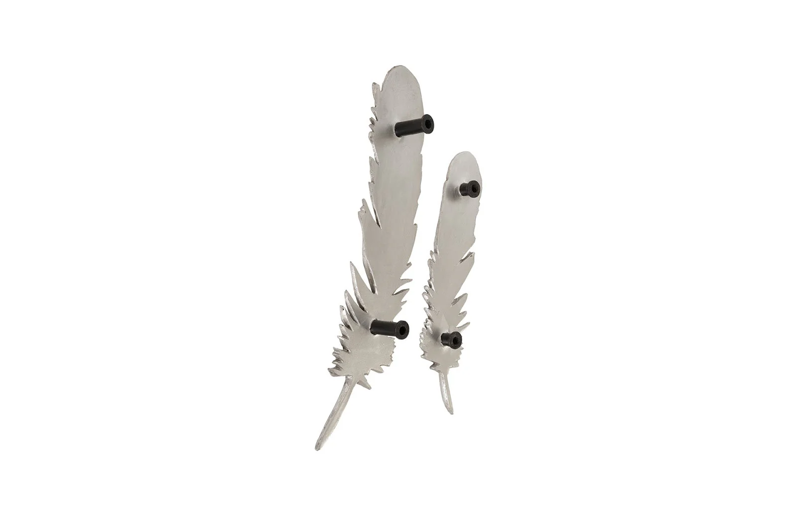 Phillips Collection Feathers Wall Art, Small, Silver Leaf, Set of 2 - Image 4