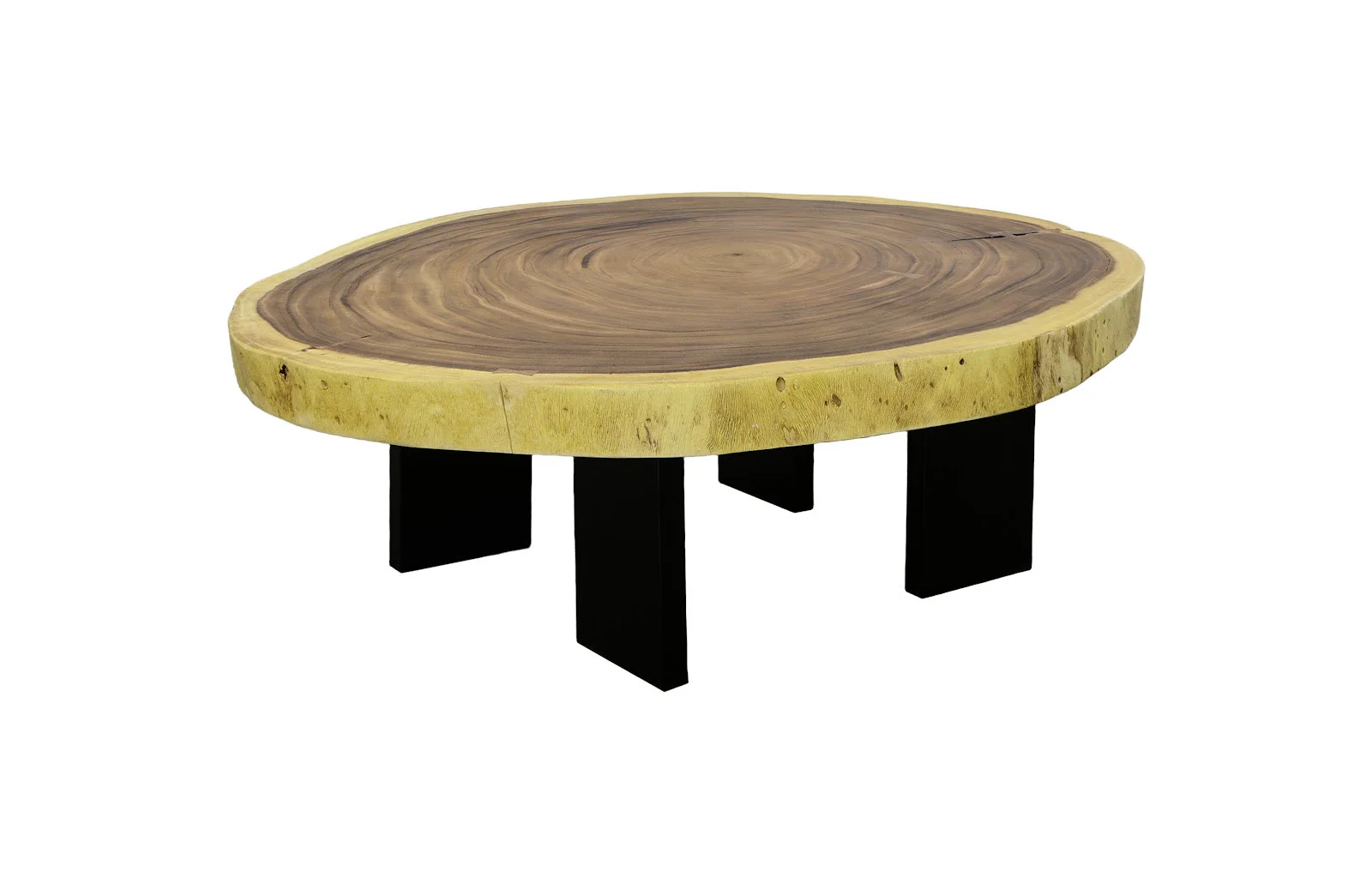 Phillips Collection Floating Coffee Table With Black Legs, Natural, Size Varies