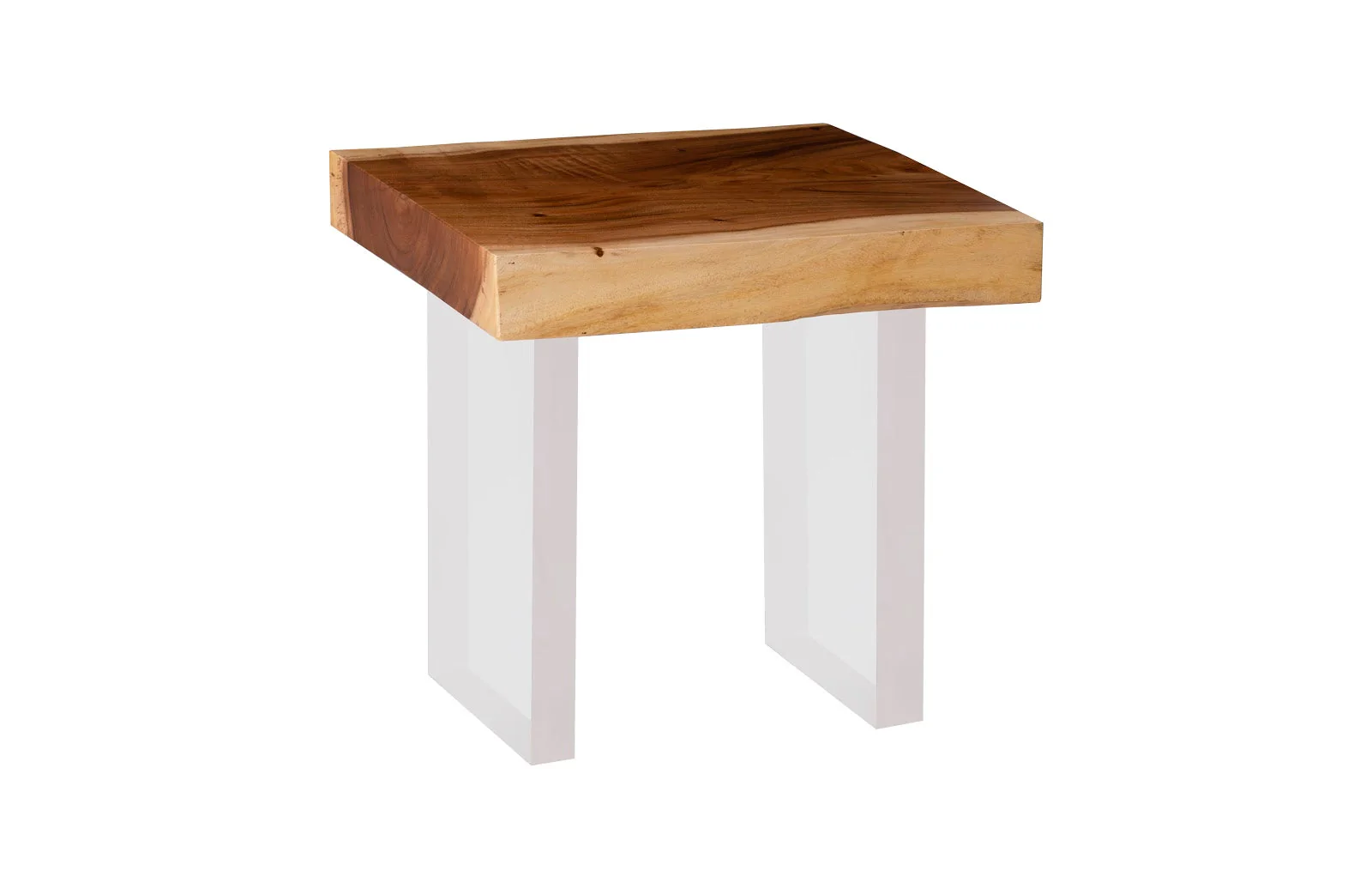 Phillips Collection Floating Side Table, Natural, Acrylic Legs