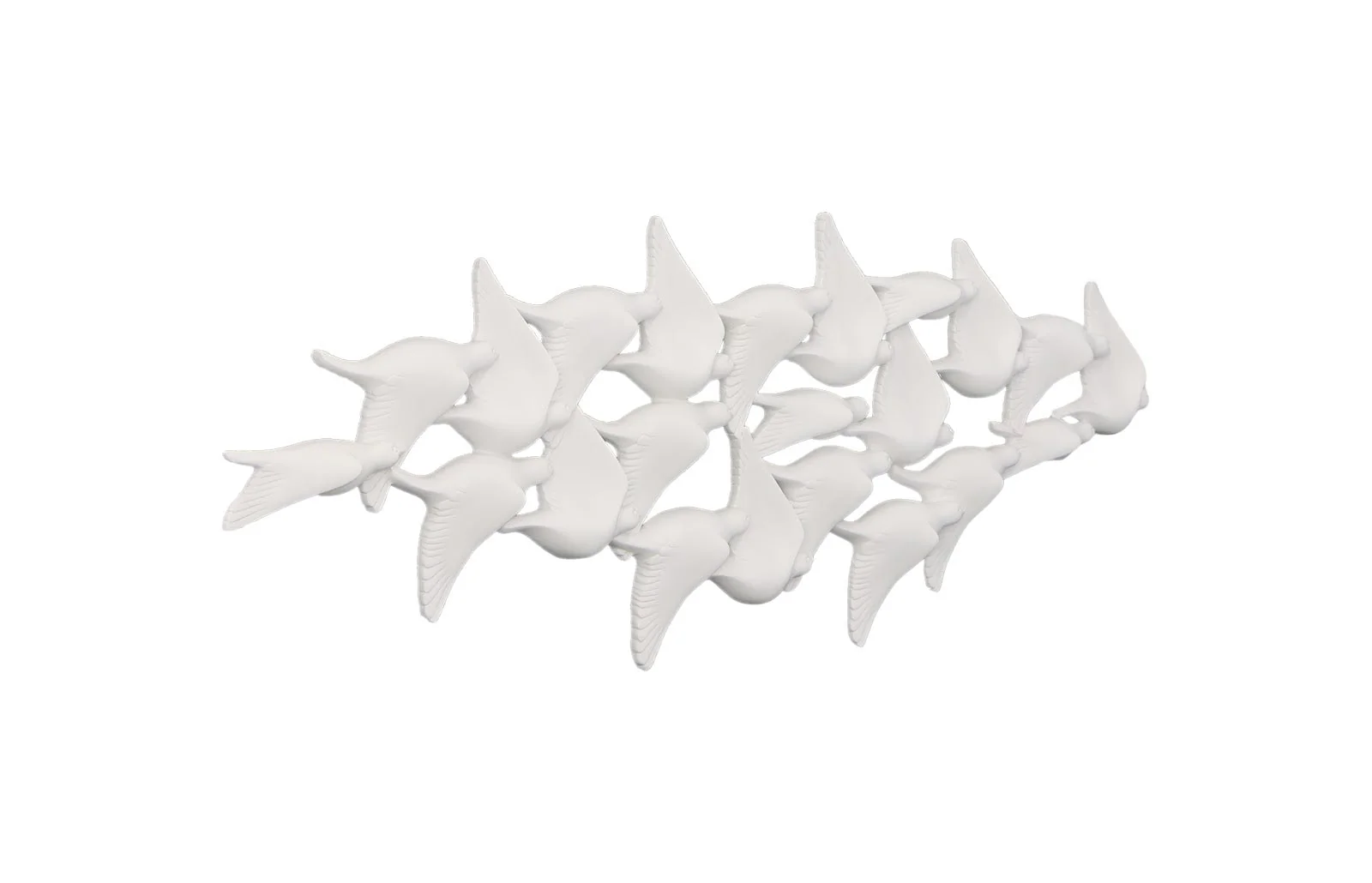 Phillips Collection Flock of Birds Wall Art, Matte White - Image 5