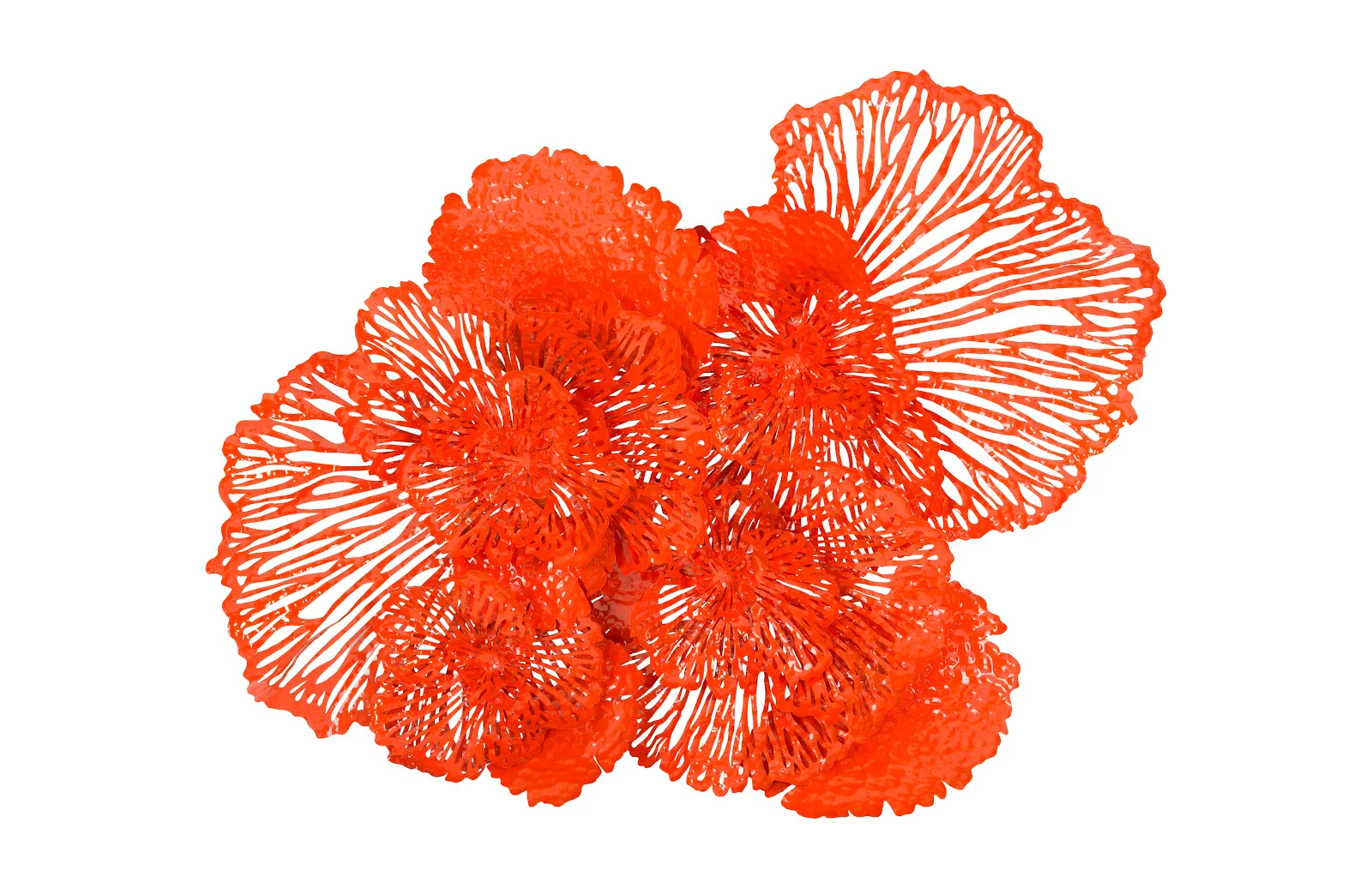 Phillips Collection Flower Wall Art, Large, Coral, Metal