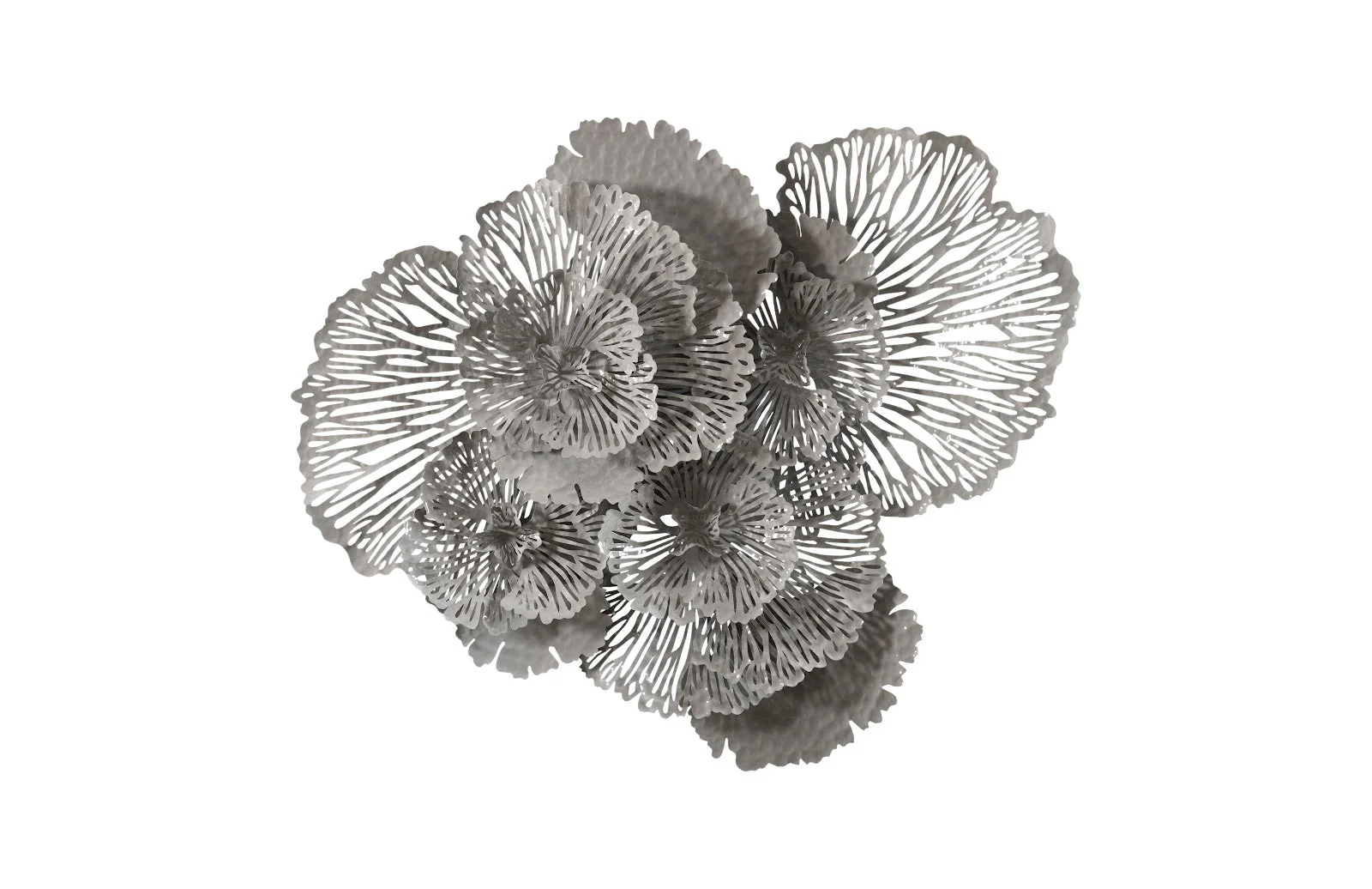 Phillips Collection Flower Wall Art, Large, Gray, Metal