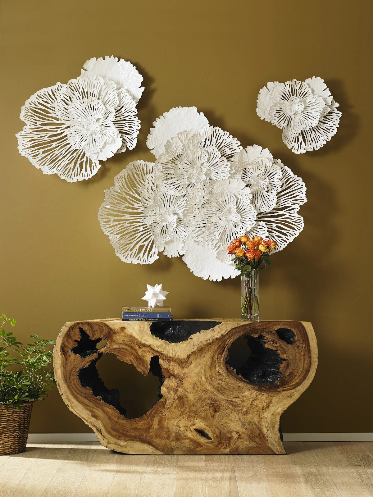 Phillips Collection Flower Wall Art, Large, White, Metal - Image 2