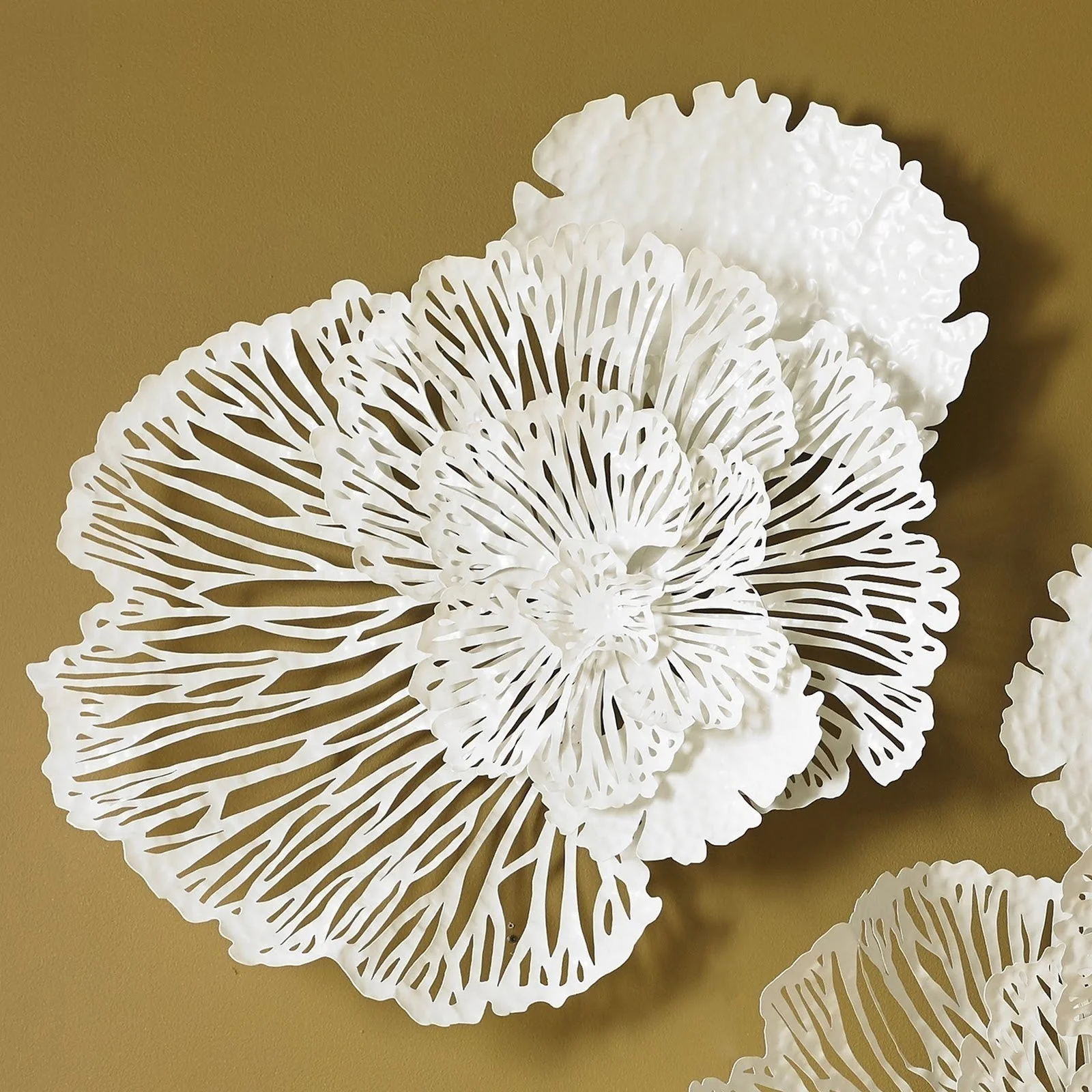 Phillips Collection Flower Wall Art, Large, White, Metal - Image 7